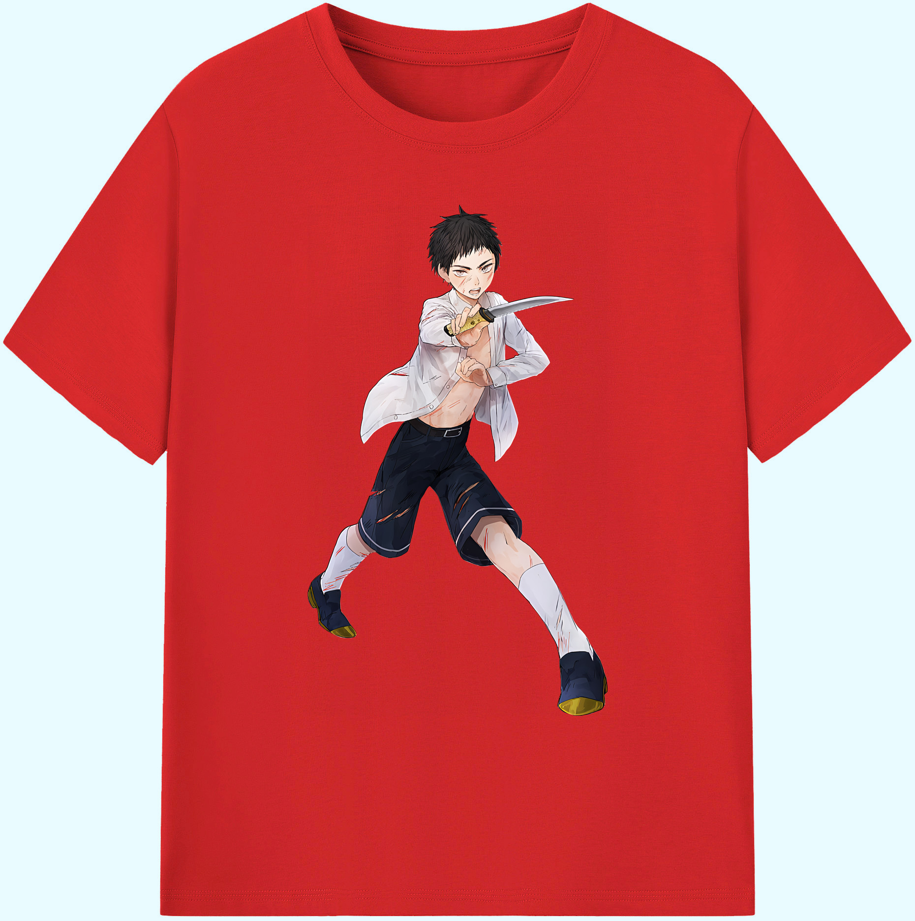 （画像用） 刀剣乱舞 Touken Ranbu 綿100％ メンズ半袖Tシャツ｜肌触りやわらか＆通気性