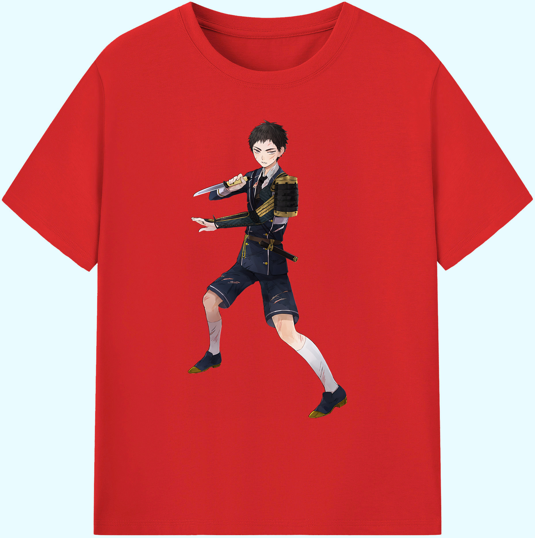 （画像用） 刀剣乱舞 Touken Ranbu 綿100％ メンズ半袖Tシャツ｜肌触りやわらか＆通気性