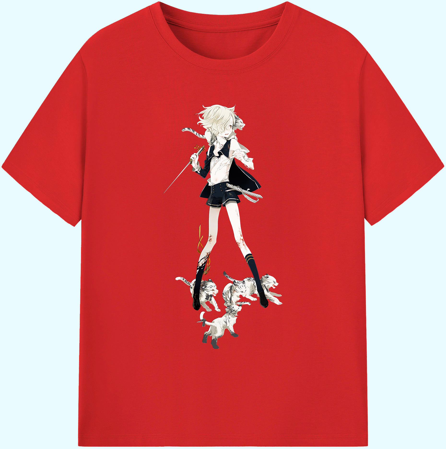 （画像用） 刀剣乱舞 Touken Ranbu 綿100％ メンズ半袖Tシャツ｜肌触りやわらか＆通気性