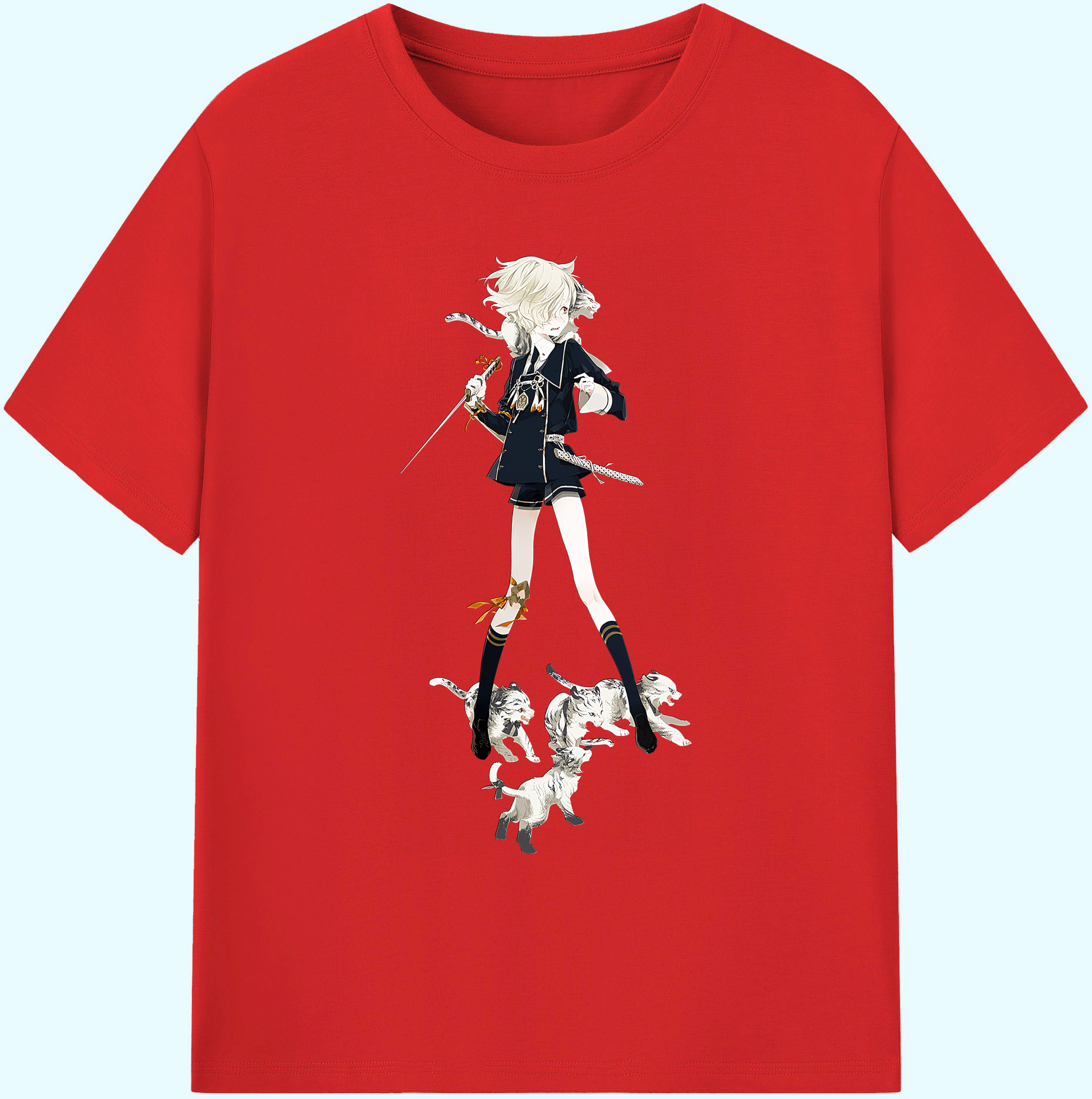 （画像用） 刀剣乱舞 Touken Ranbu 綿100％ メンズ半袖Tシャツ｜肌触りやわらか＆通気性