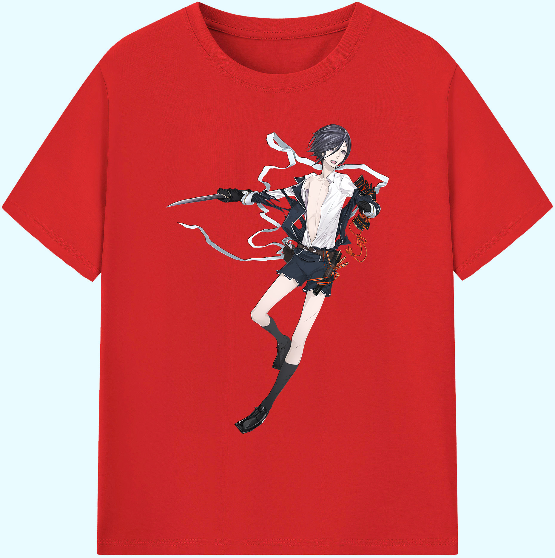 （画像用） 刀剣乱舞 Touken Ranbu 綿100％ メンズ半袖Tシャツ｜肌触りやわらか＆通気性