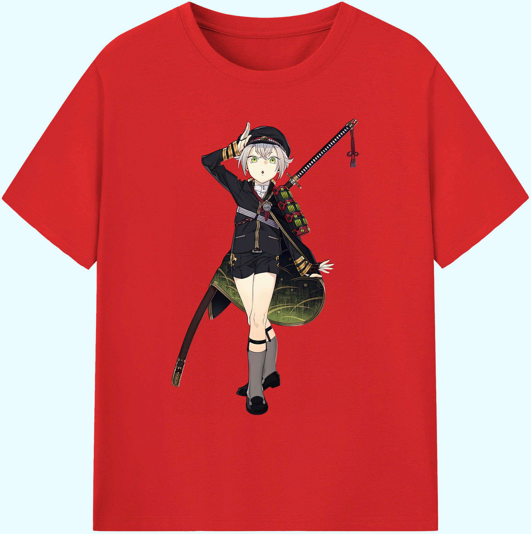 （画像用） 刀剣乱舞 Touken Ranbu 綿100％ メンズ半袖Tシャツ｜肌触りやわらか＆通気性