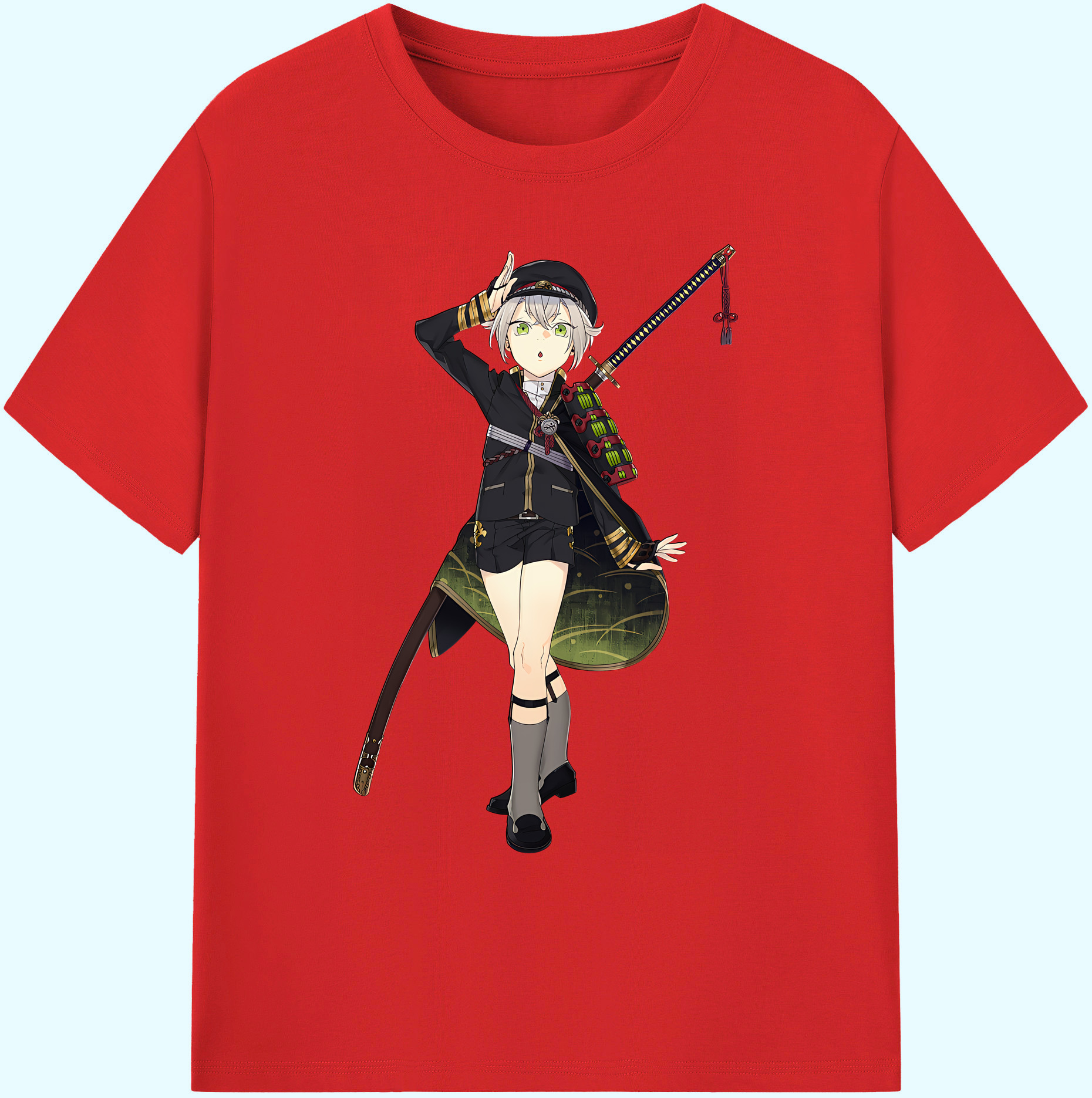 （画像用） 刀剣乱舞 Touken Ranbu 綿100％ メンズ半袖Tシャツ｜肌触りやわらか＆通気性