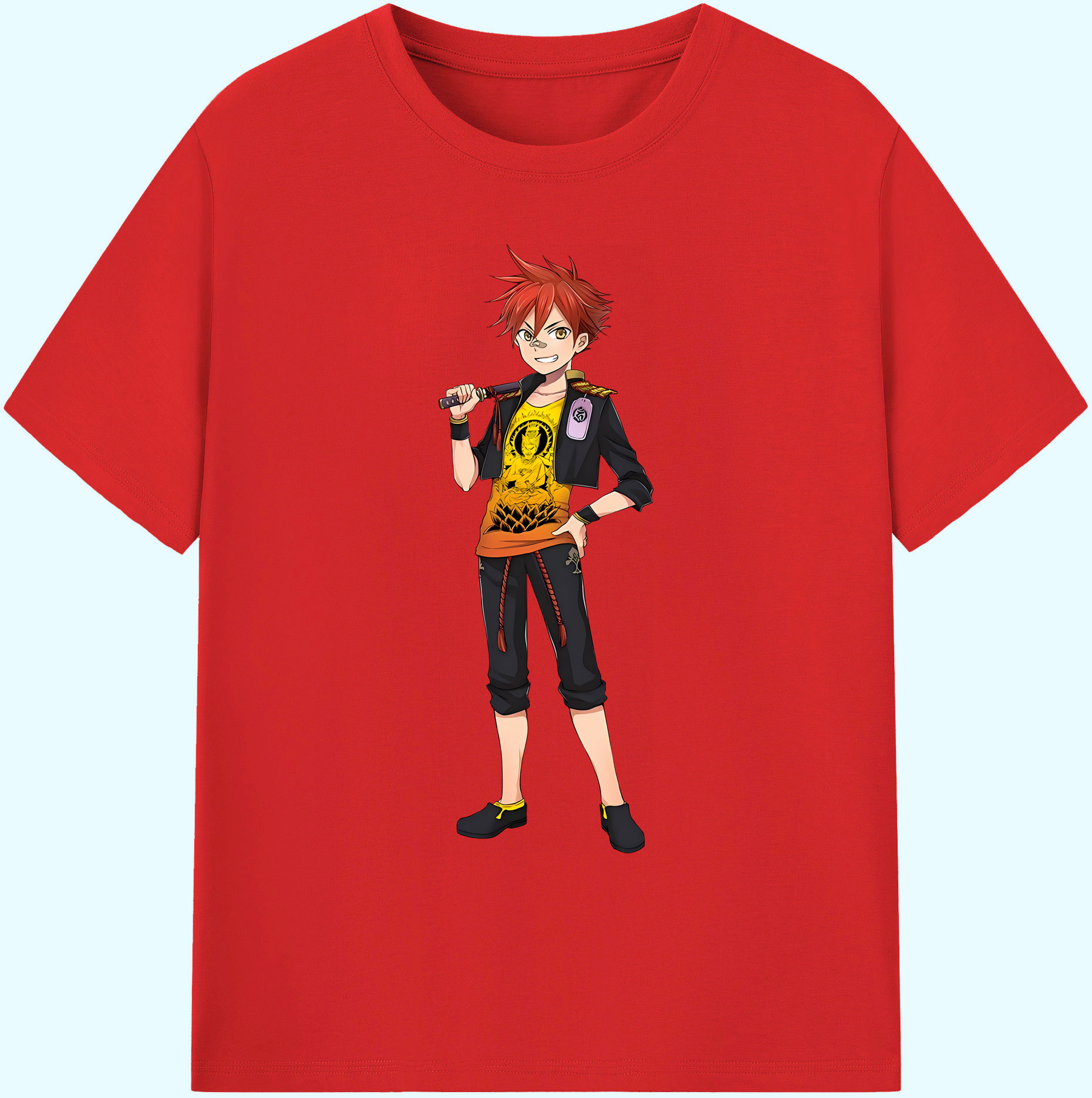 （画像用） 刀剣乱舞 Touken Ranbu 綿100％ メンズ半袖Tシャツ｜肌触りやわらか＆通気性