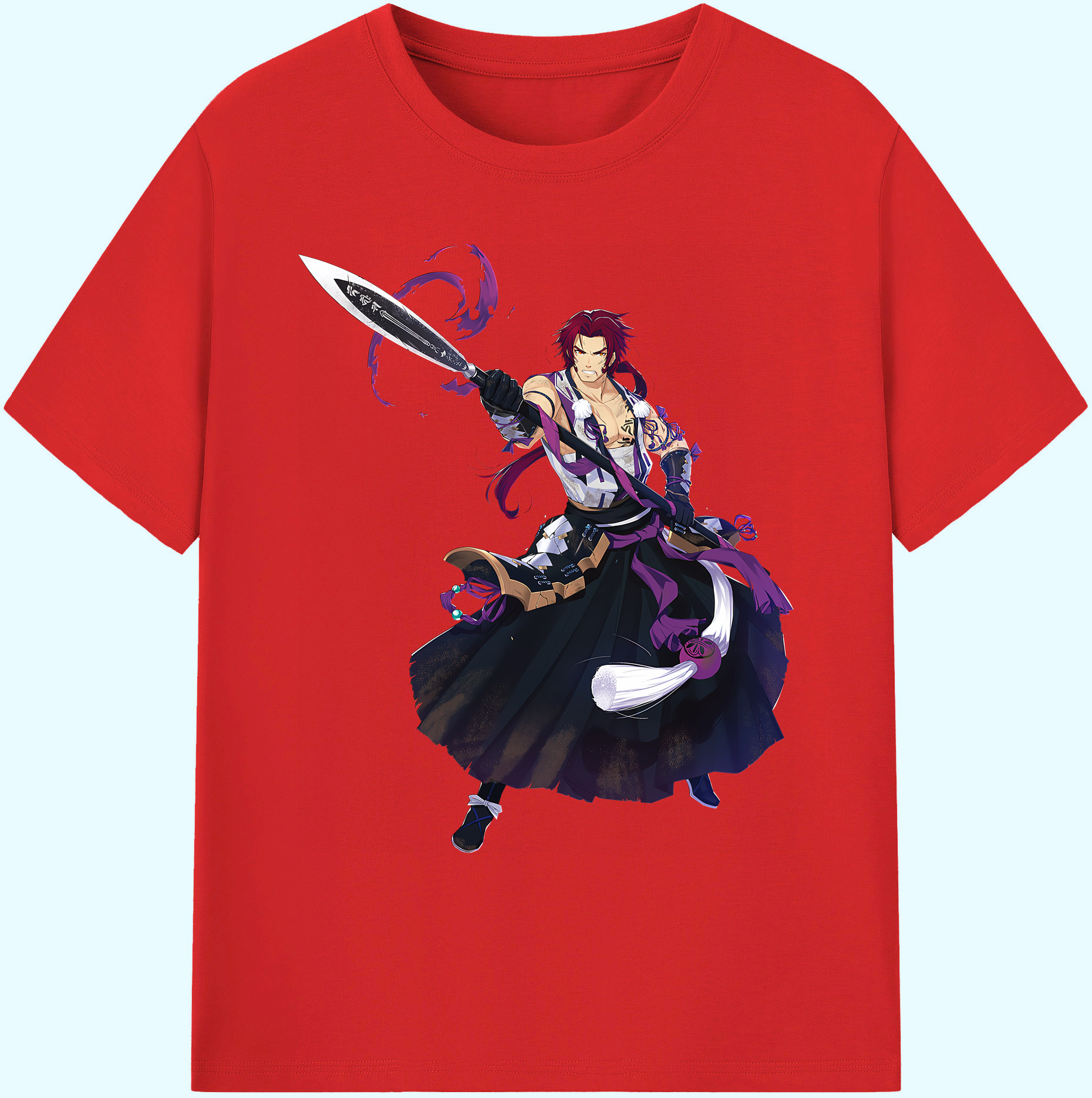 （画像用） 刀剣乱舞 Touken Ranbu 綿100％ メンズ半袖Tシャツ｜肌触りやわらか＆通気性