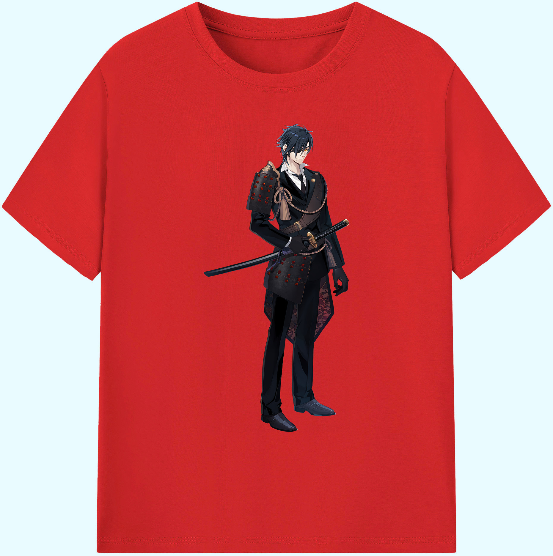 （画像用） 刀剣乱舞 Touken Ranbu 綿100％ メンズ半袖Tシャツ｜肌触りやわらか＆通気性