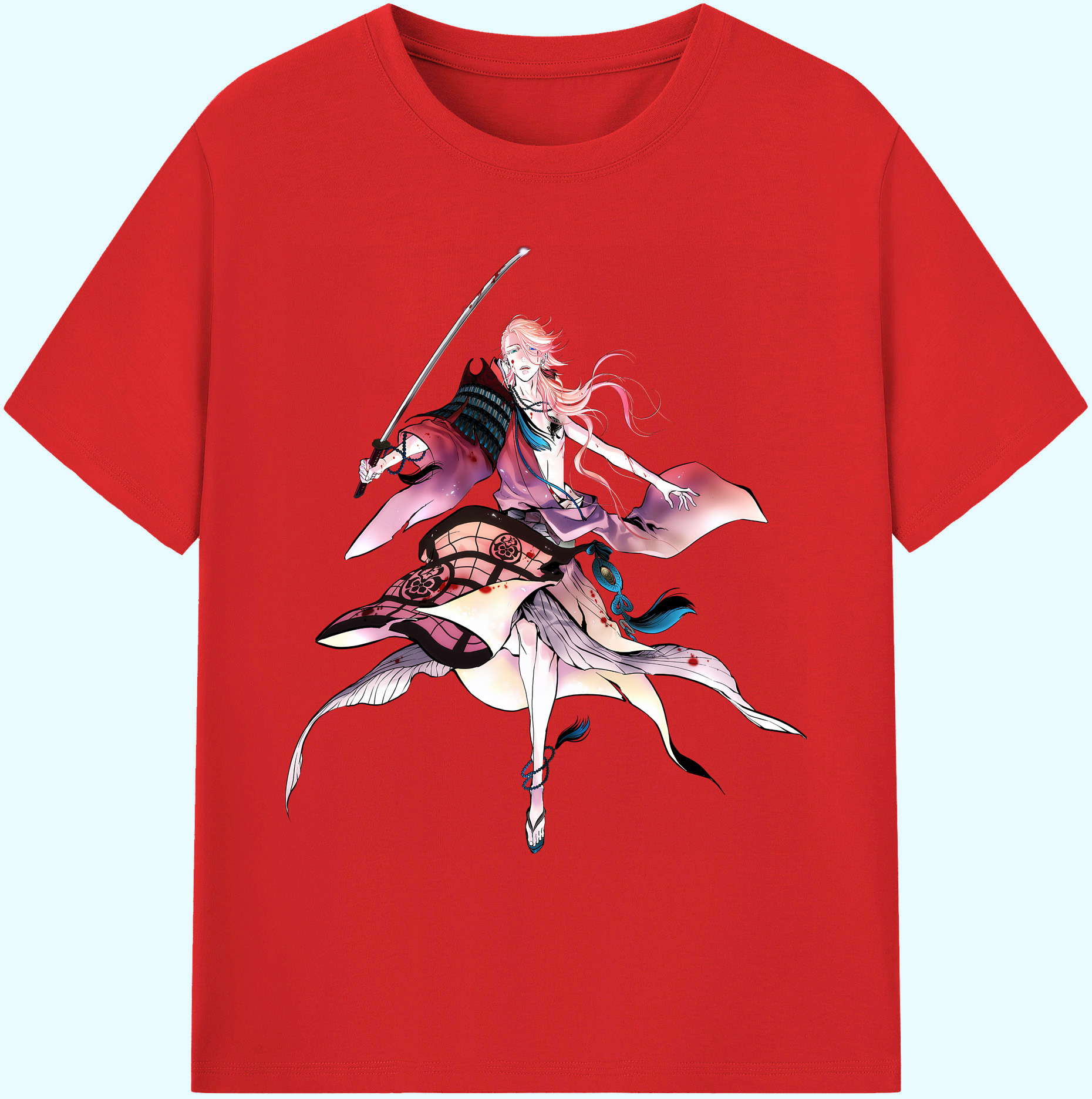 （画像用） 刀剣乱舞 Touken Ranbu 綿100％ メンズ半袖Tシャツ｜肌触りやわらか＆通気性