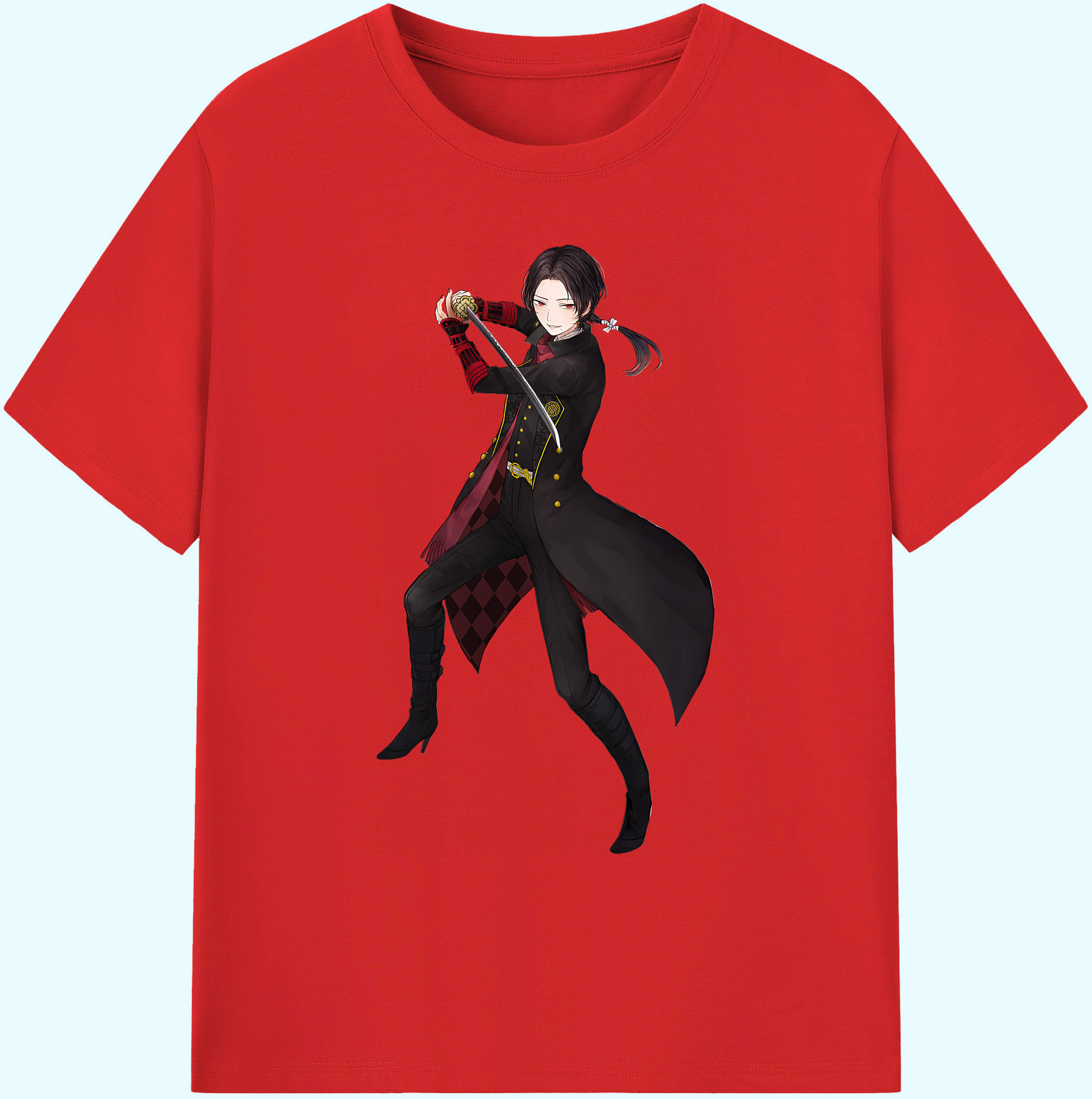 （画像用） 刀剣乱舞 Touken Ranbu 綿100％ メンズ半袖Tシャツ｜肌触りやわらか＆通気性