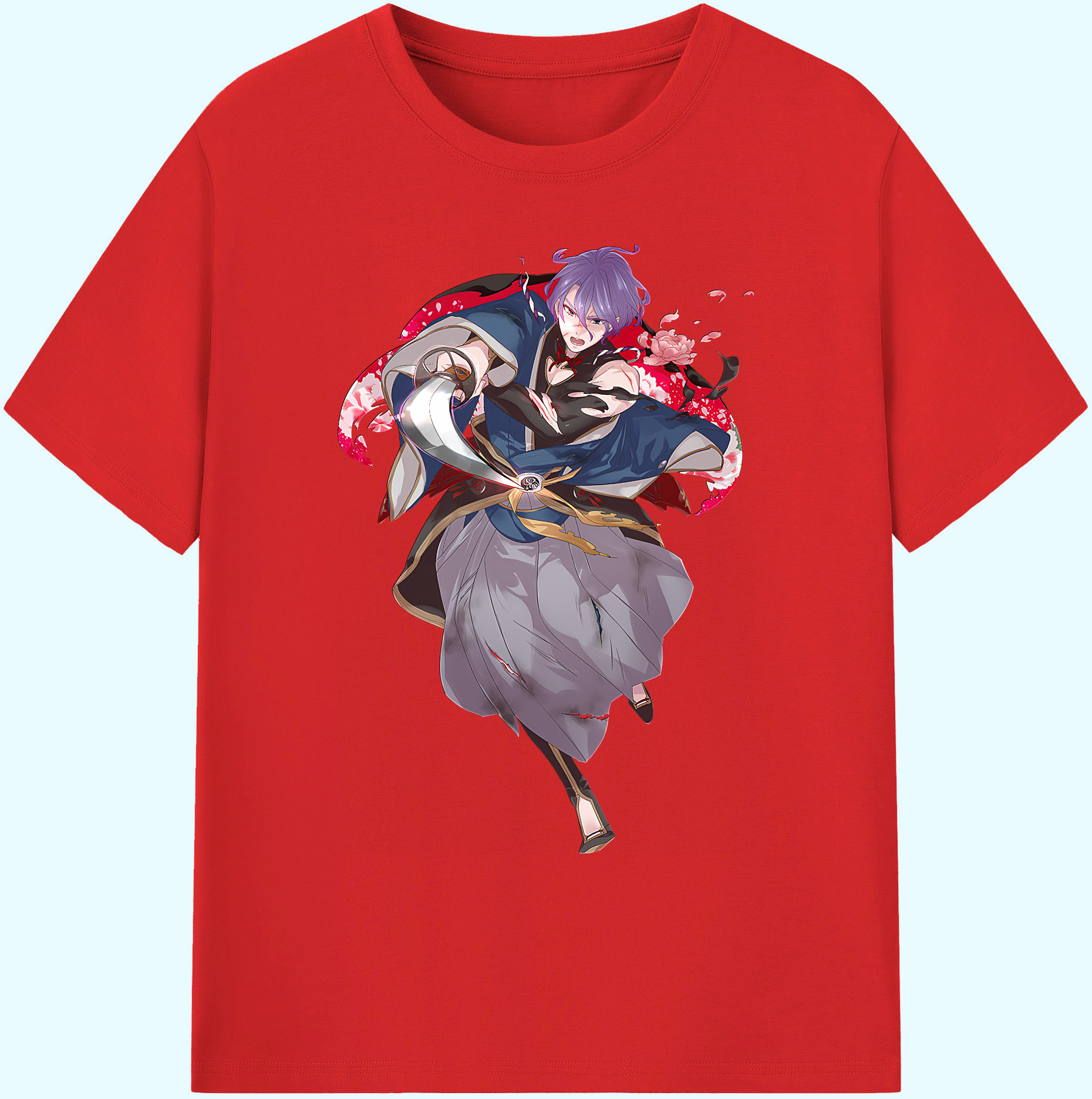 （画像用） 刀剣乱舞 Touken Ranbu 綿100％ メンズ半袖Tシャツ｜肌触りやわらか＆通気性