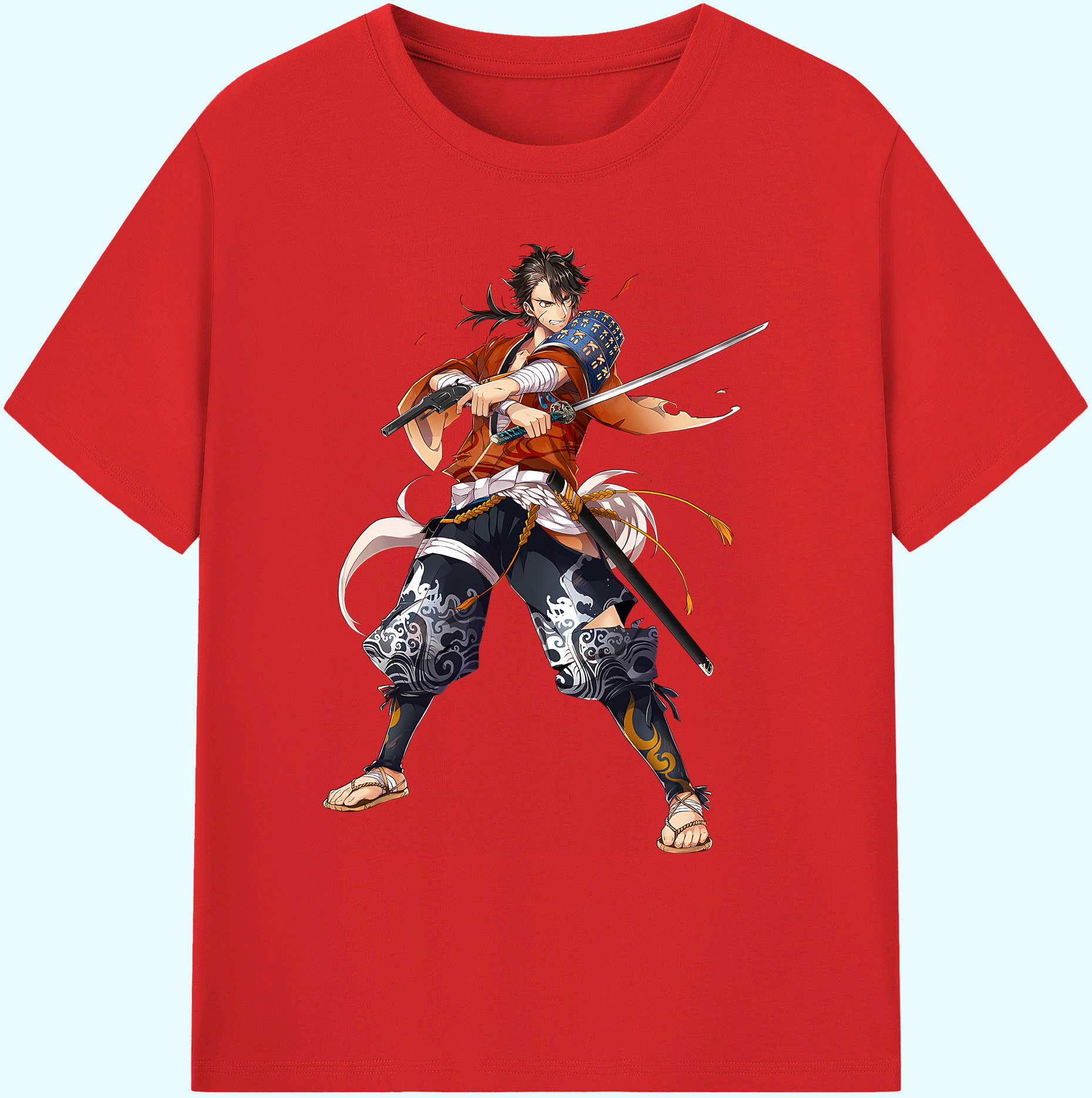 （画像用） 刀剣乱舞 Touken Ranbu 綿100％ メンズ半袖Tシャツ｜肌触りやわらか＆通気性