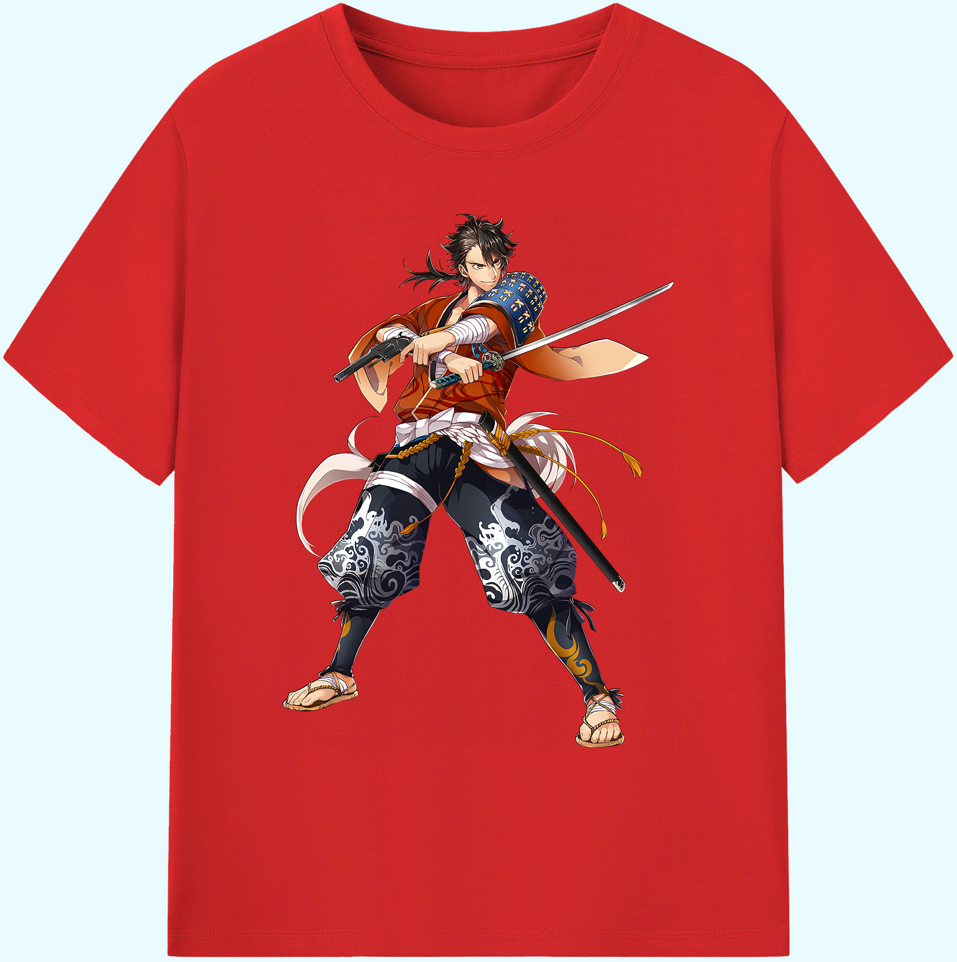 （画像用） 刀剣乱舞 Touken Ranbu 綿100％ メンズ半袖Tシャツ｜肌触りやわらか＆通気性