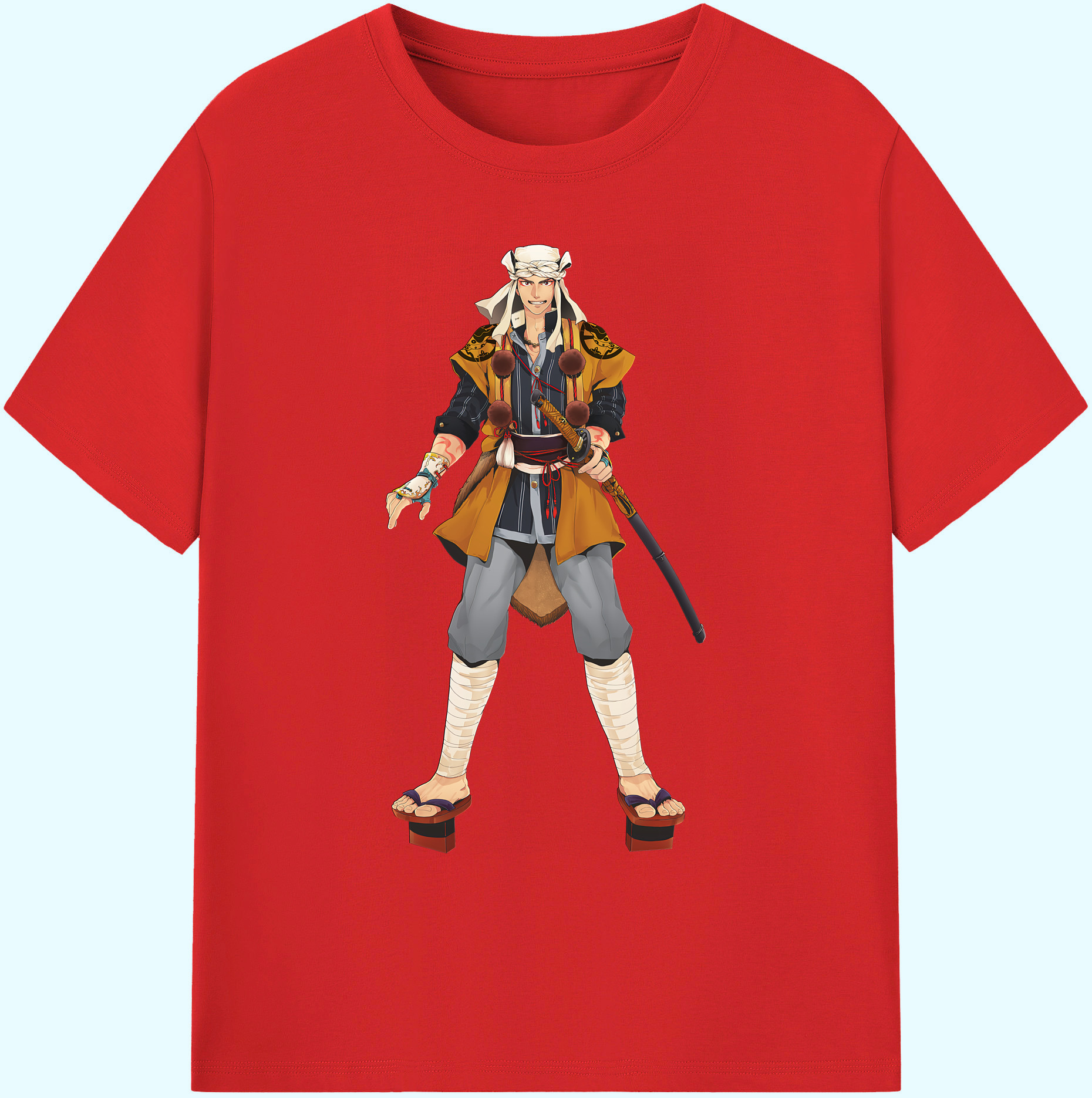 （画像用） 刀剣乱舞 Touken Ranbu 綿100％ メンズ半袖Tシャツ｜肌触りやわらか＆通気性