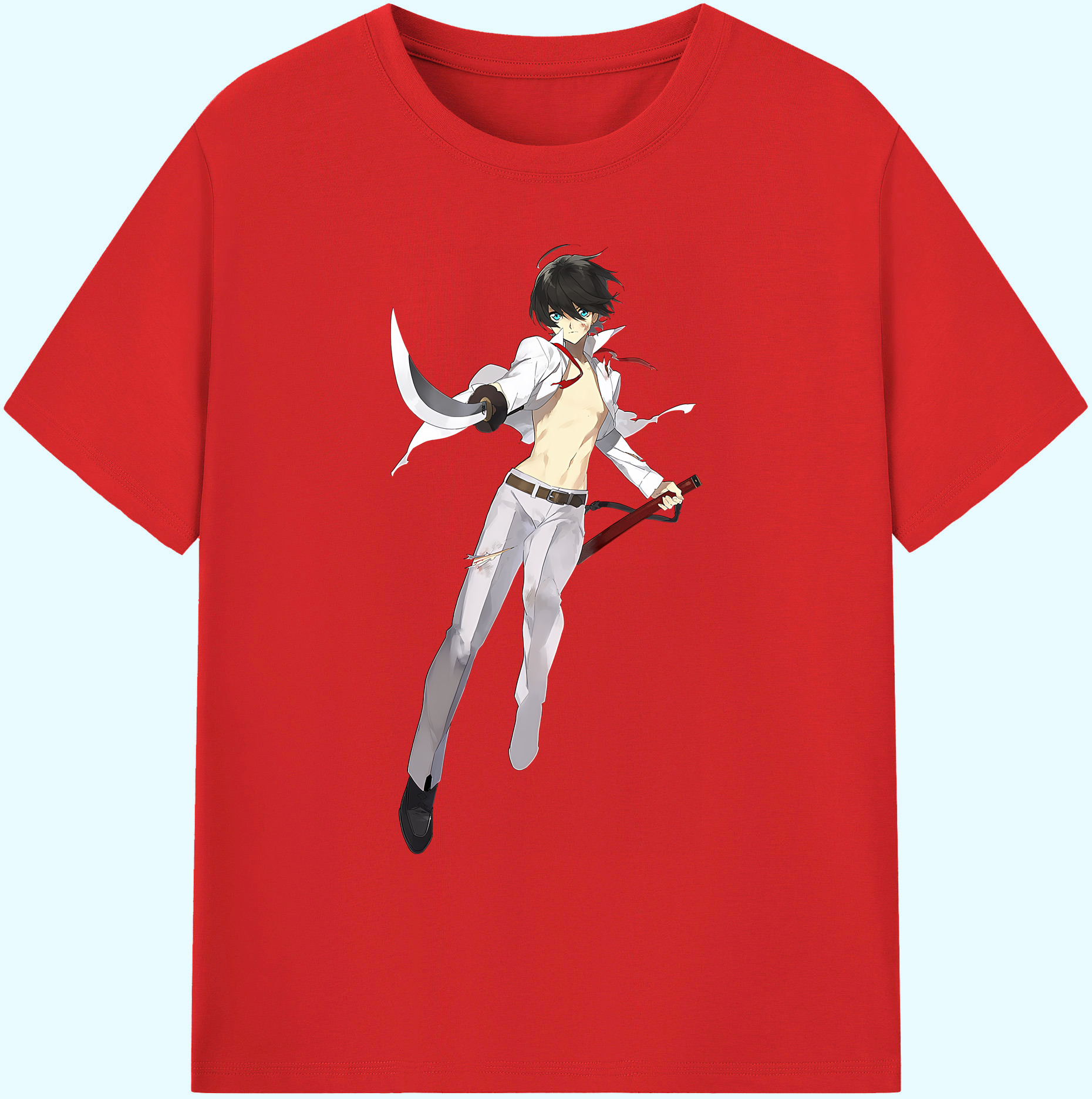 （画像用） 刀剣乱舞 Touken Ranbu 綿100％ メンズ半袖Tシャツ｜肌触りやわらか＆通気性