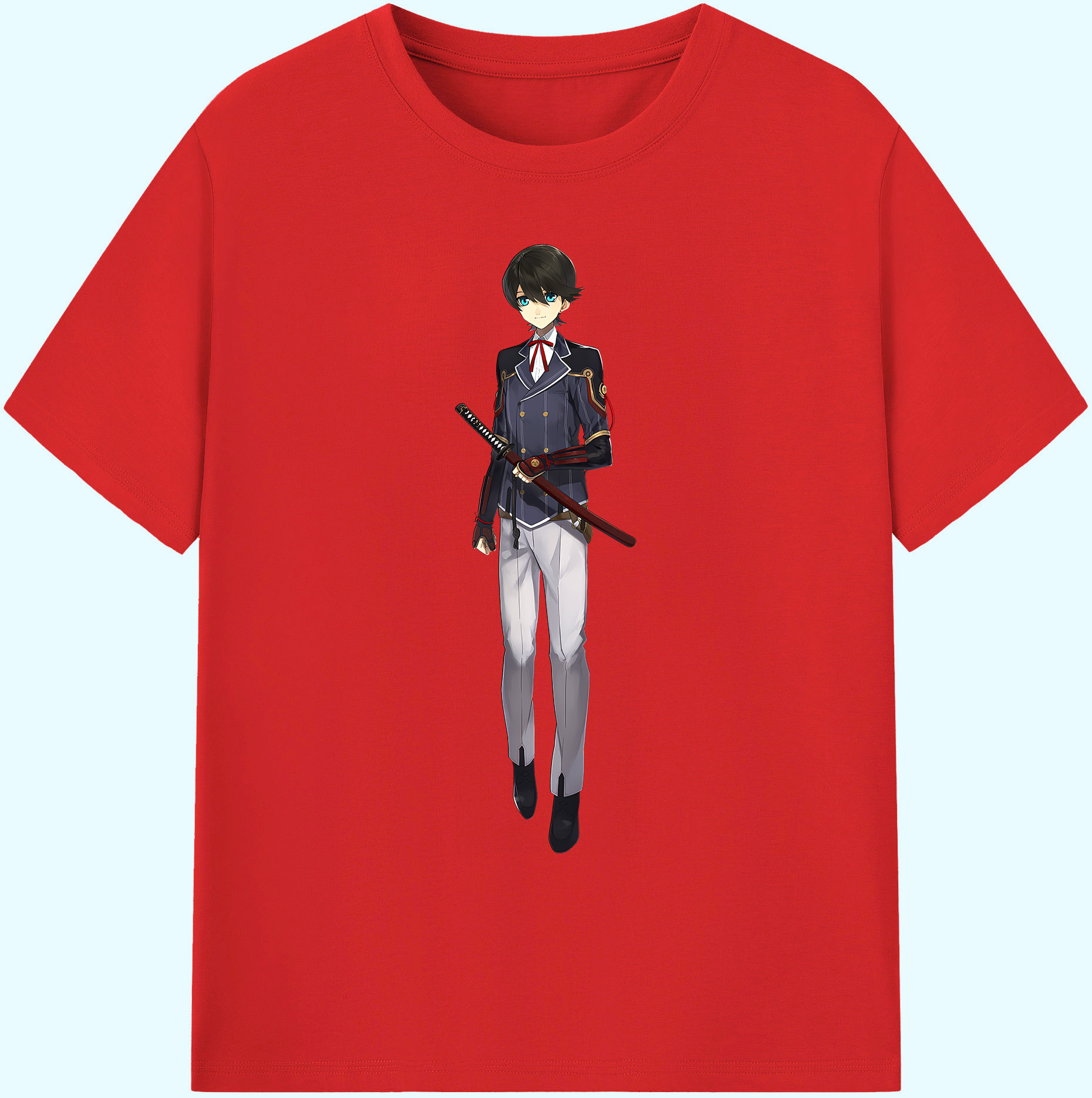 （画像用） 刀剣乱舞 Touken Ranbu 綿100％ メンズ半袖Tシャツ｜肌触りやわらか＆通気性
