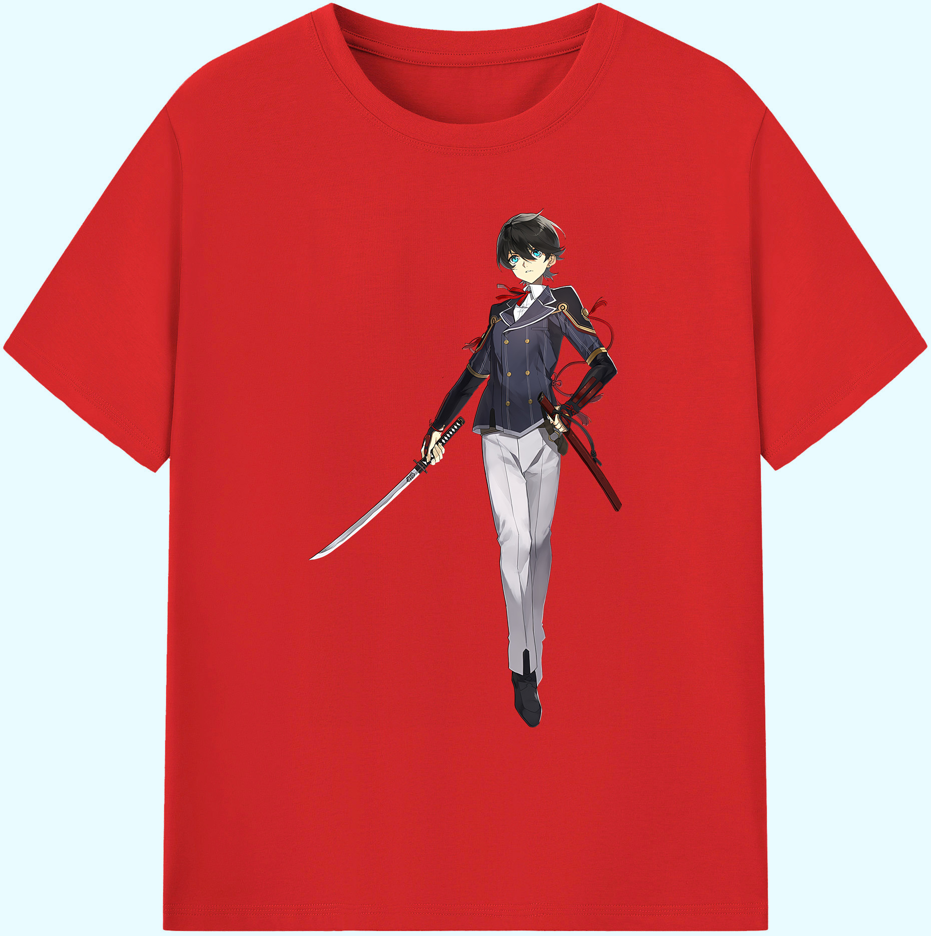 （画像用） 刀剣乱舞 Touken Ranbu 綿100％ メンズ半袖Tシャツ｜肌触りやわらか＆通気性