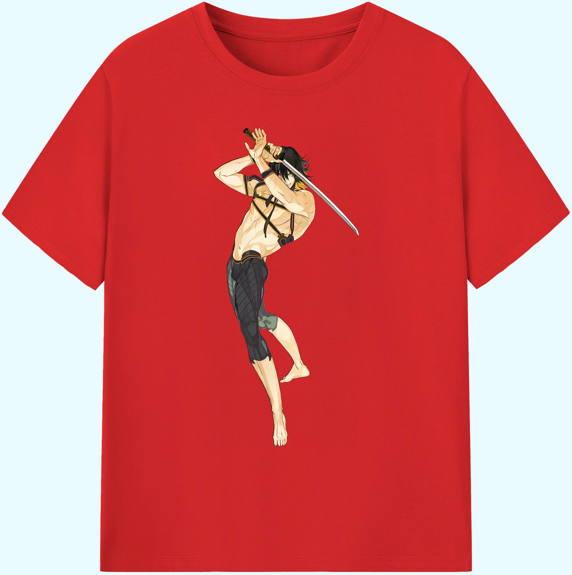 （画像用） 刀剣乱舞 Touken Ranbu 綿100％ メンズ半袖Tシャツ｜肌触りやわらか＆通気性