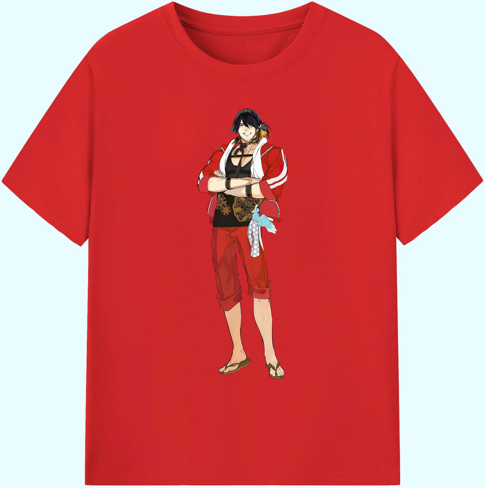 （画像用） 刀剣乱舞 Touken Ranbu 綿100％ メンズ半袖Tシャツ｜肌触りやわらか＆通気性