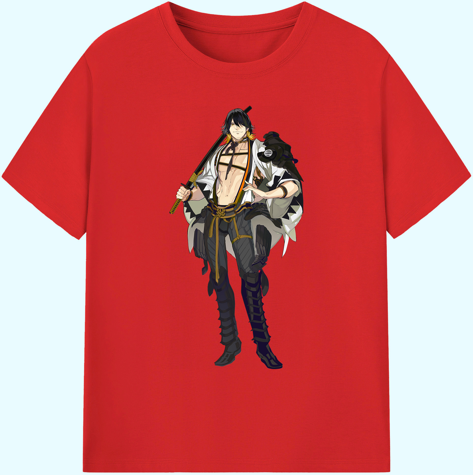 （画像用） 刀剣乱舞 Touken Ranbu 綿100％ メンズ半袖Tシャツ｜肌触りやわらか＆通気性