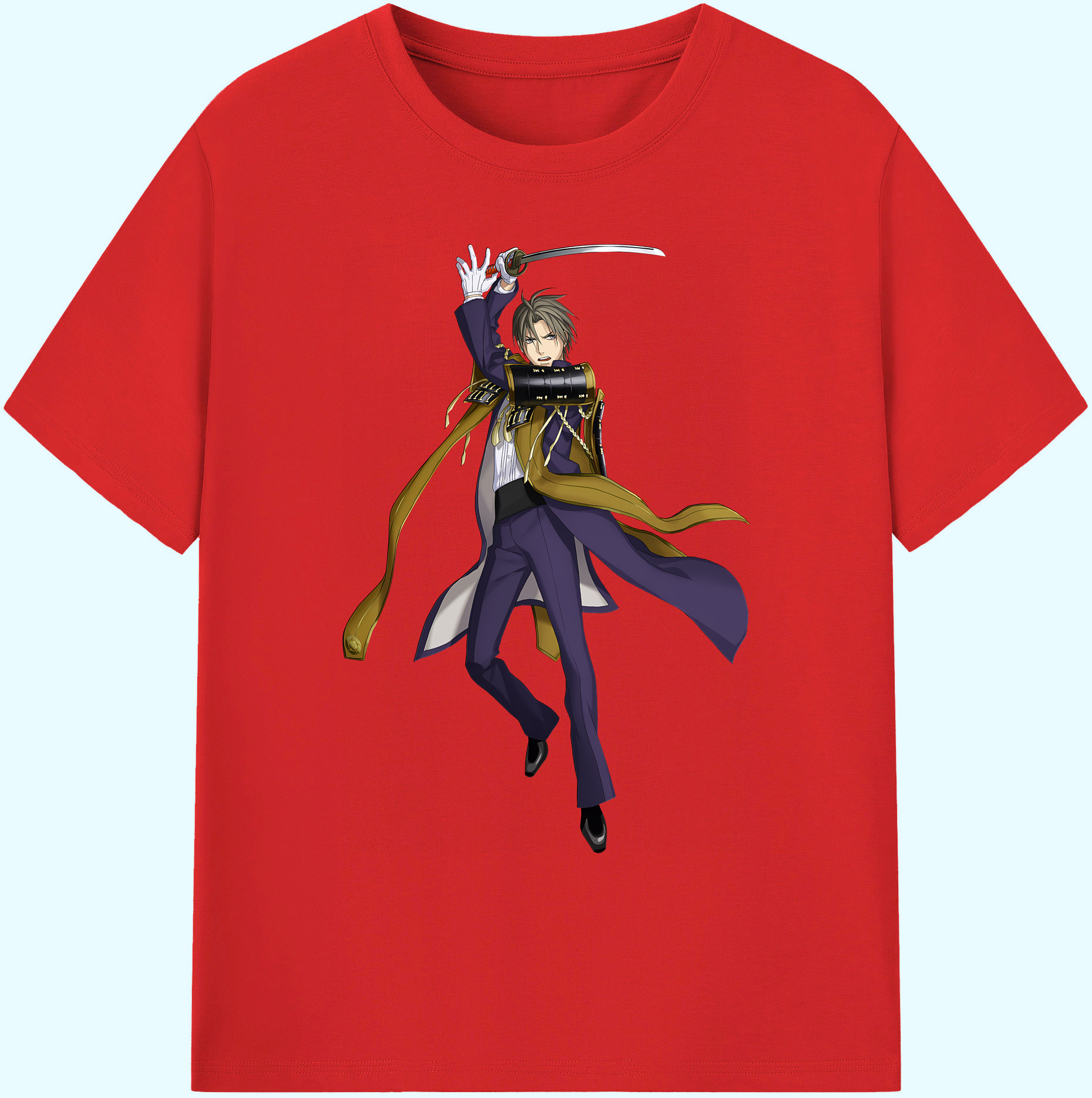 （画像用） 刀剣乱舞 Touken Ranbu 綿100％ メンズ半袖Tシャツ｜肌触りやわらか＆通気性