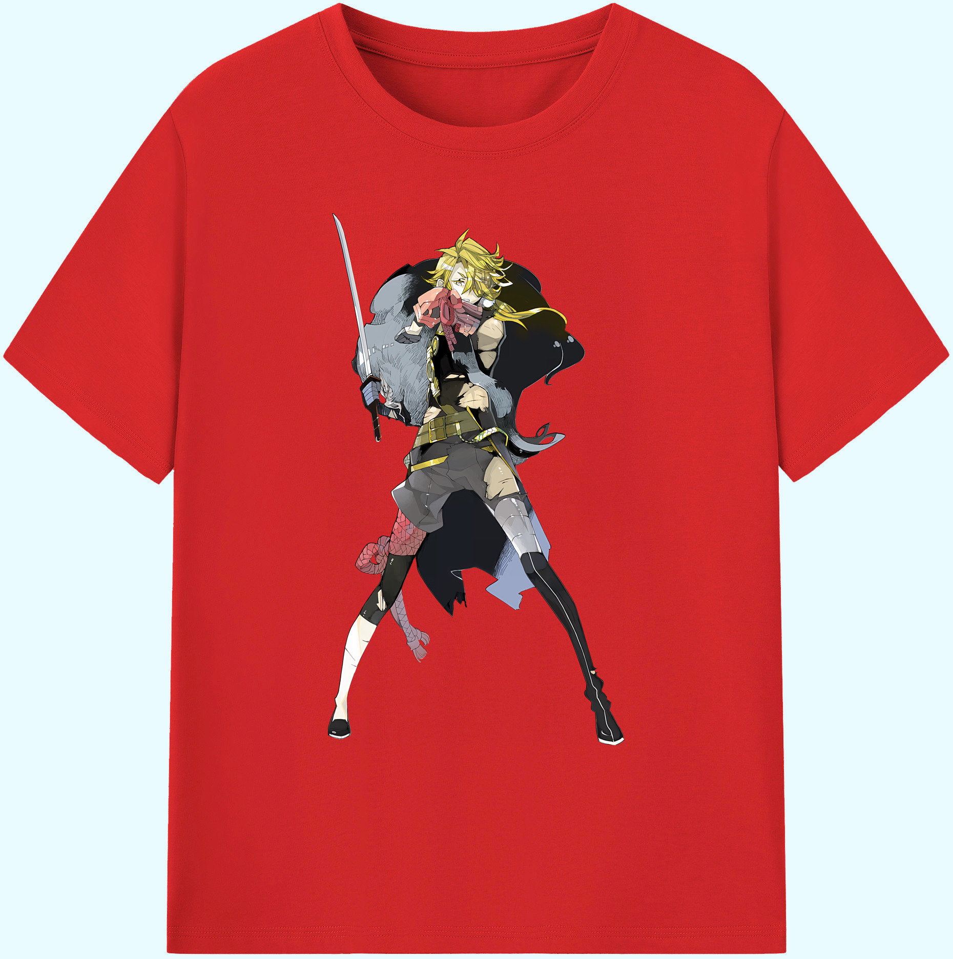 （画像用） 刀剣乱舞 Touken Ranbu 綿100％ メンズ半袖Tシャツ｜肌触りやわらか＆通気性