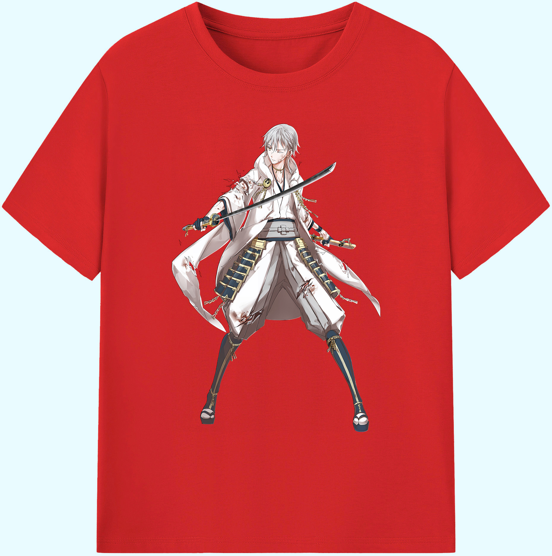 （画像用） 刀剣乱舞 Touken Ranbu 綿100％ メンズ半袖Tシャツ｜肌触りやわらか＆通気性