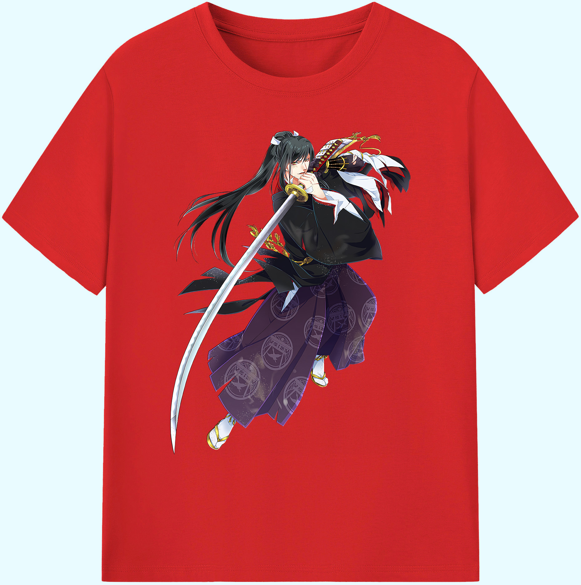 （画像用） 刀剣乱舞 Touken Ranbu 綿100％ メンズ半袖Tシャツ｜肌触りやわらか＆通気性