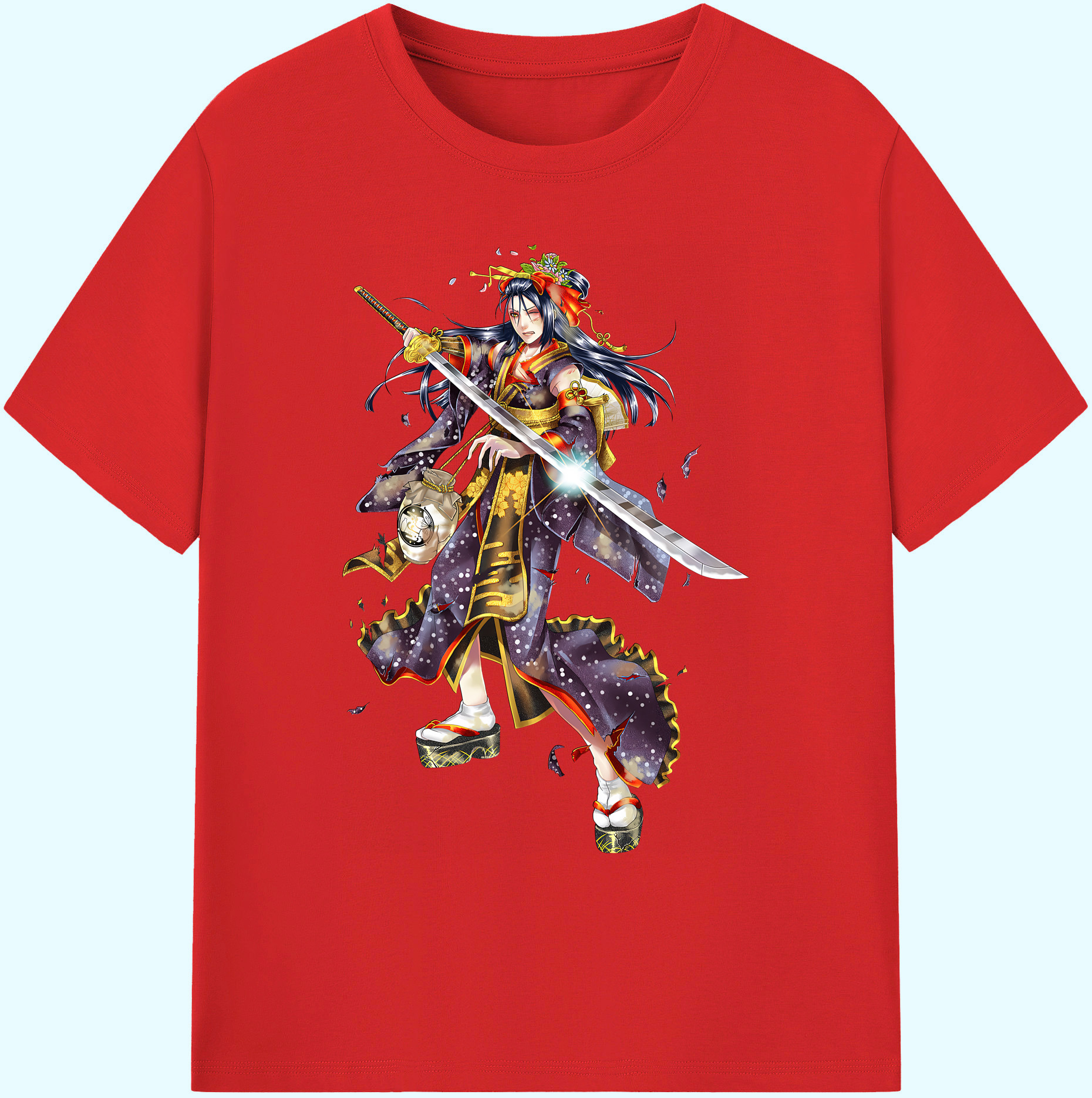 （画像用） 刀剣乱舞 Touken Ranbu 綿100％ メンズ半袖Tシャツ｜肌触りやわらか＆通気性