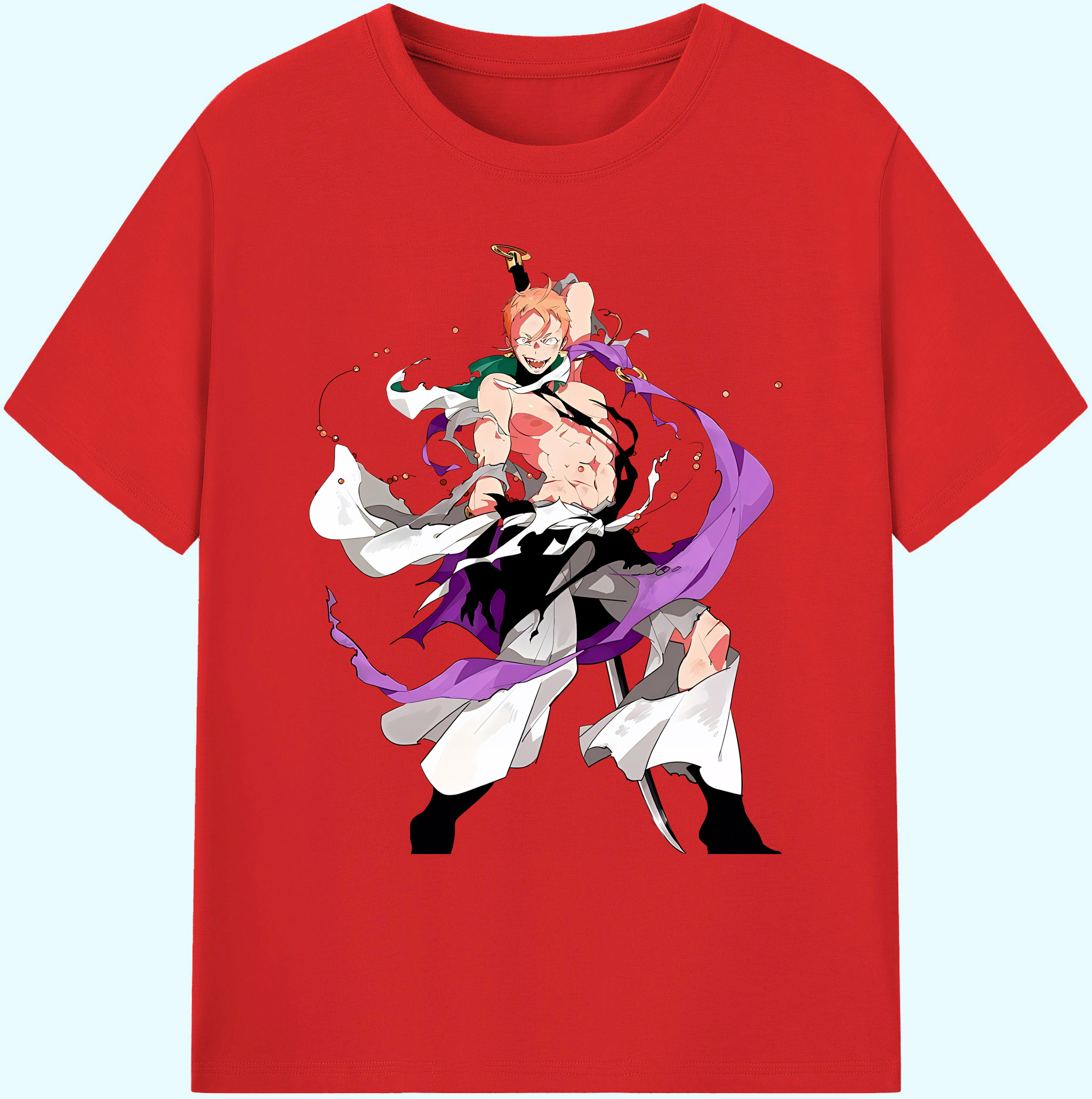 （画像用） 刀剣乱舞 Touken Ranbu 綿100％ メンズ半袖Tシャツ｜肌触りやわらか＆通気性