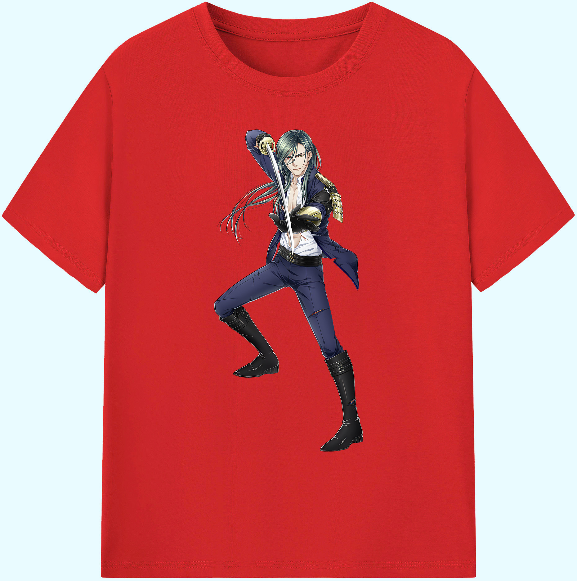 （画像用） 刀剣乱舞 Touken Ranbu 綿100％ メンズ半袖Tシャツ｜肌触りやわらか＆通気性