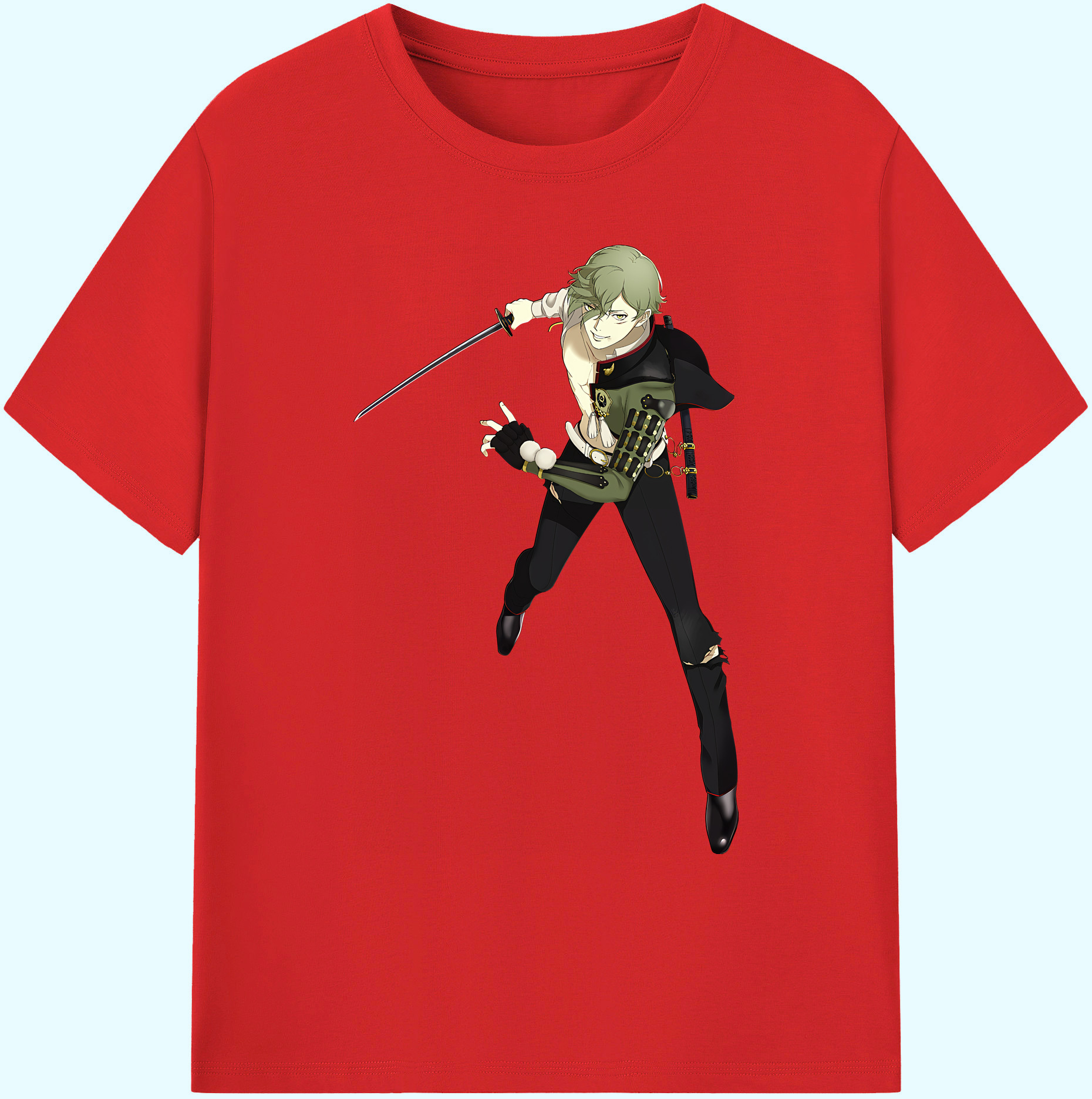 （画像用） 刀剣乱舞 Touken Ranbu 綿100％ メンズ半袖Tシャツ｜肌触りやわらか＆通気性