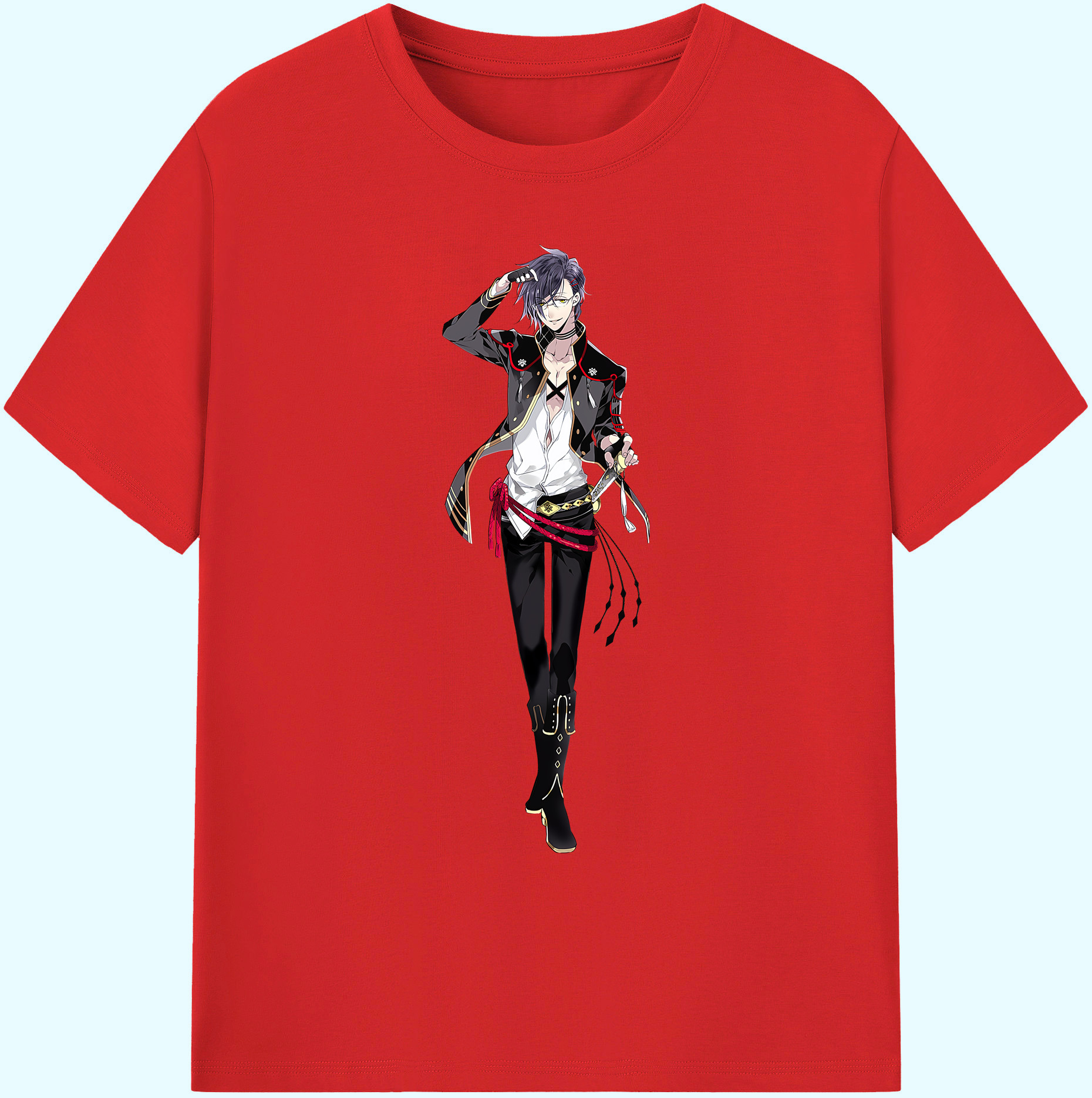 （画像用） 刀剣乱舞 Touken Ranbu 綿100％ メンズ半袖Tシャツ｜肌触りやわらか＆通気性