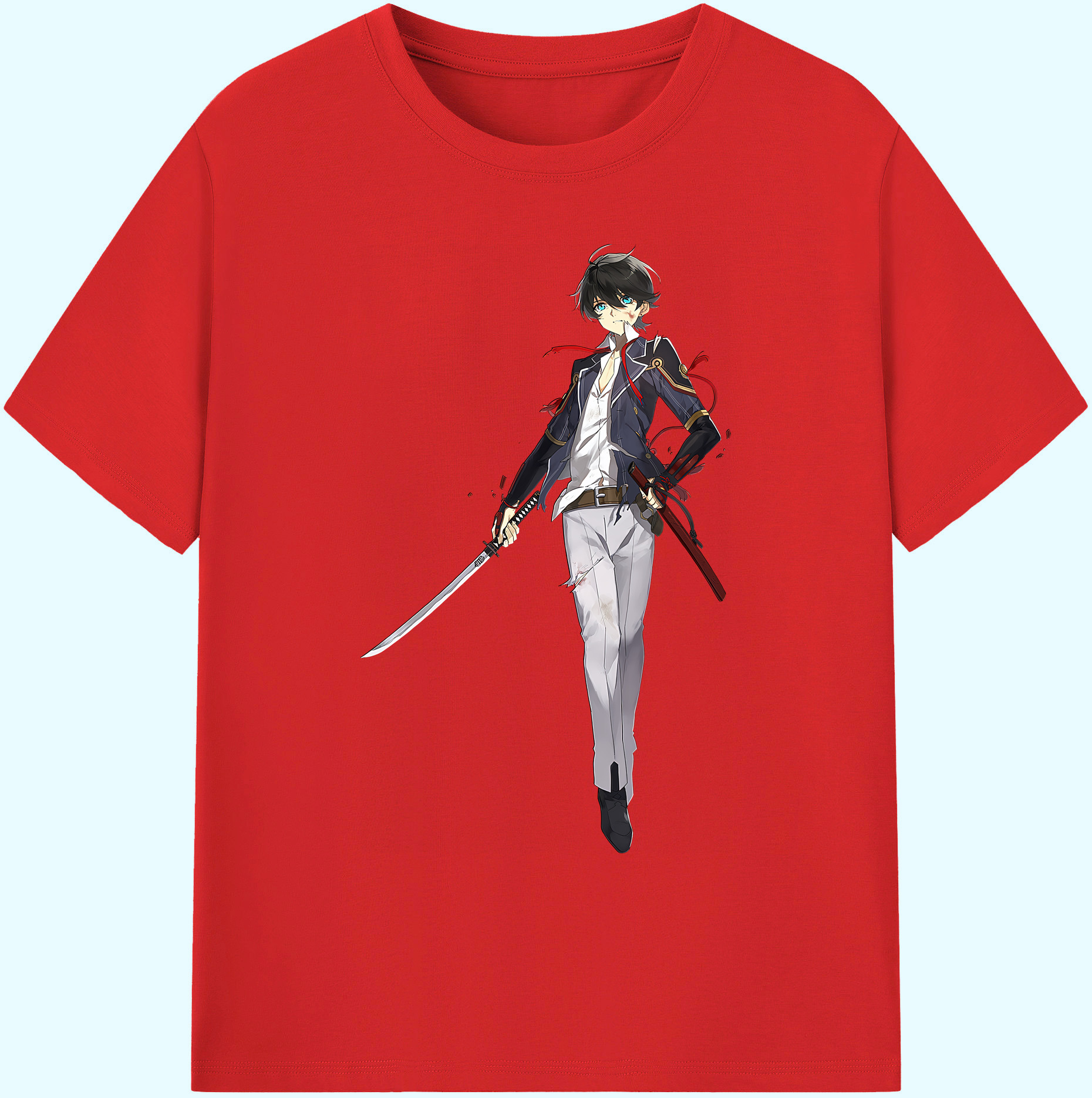 （画像用） 刀剣乱舞 Touken Ranbu 綿100％ メンズ半袖Tシャツ｜肌触りやわらか＆通気性