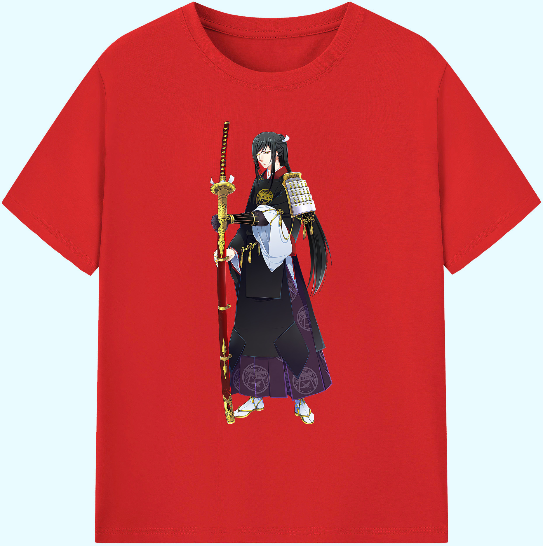 （画像用） 刀剣乱舞 Touken Ranbu 綿100％ メンズ半袖Tシャツ｜肌触りやわらか＆通気性