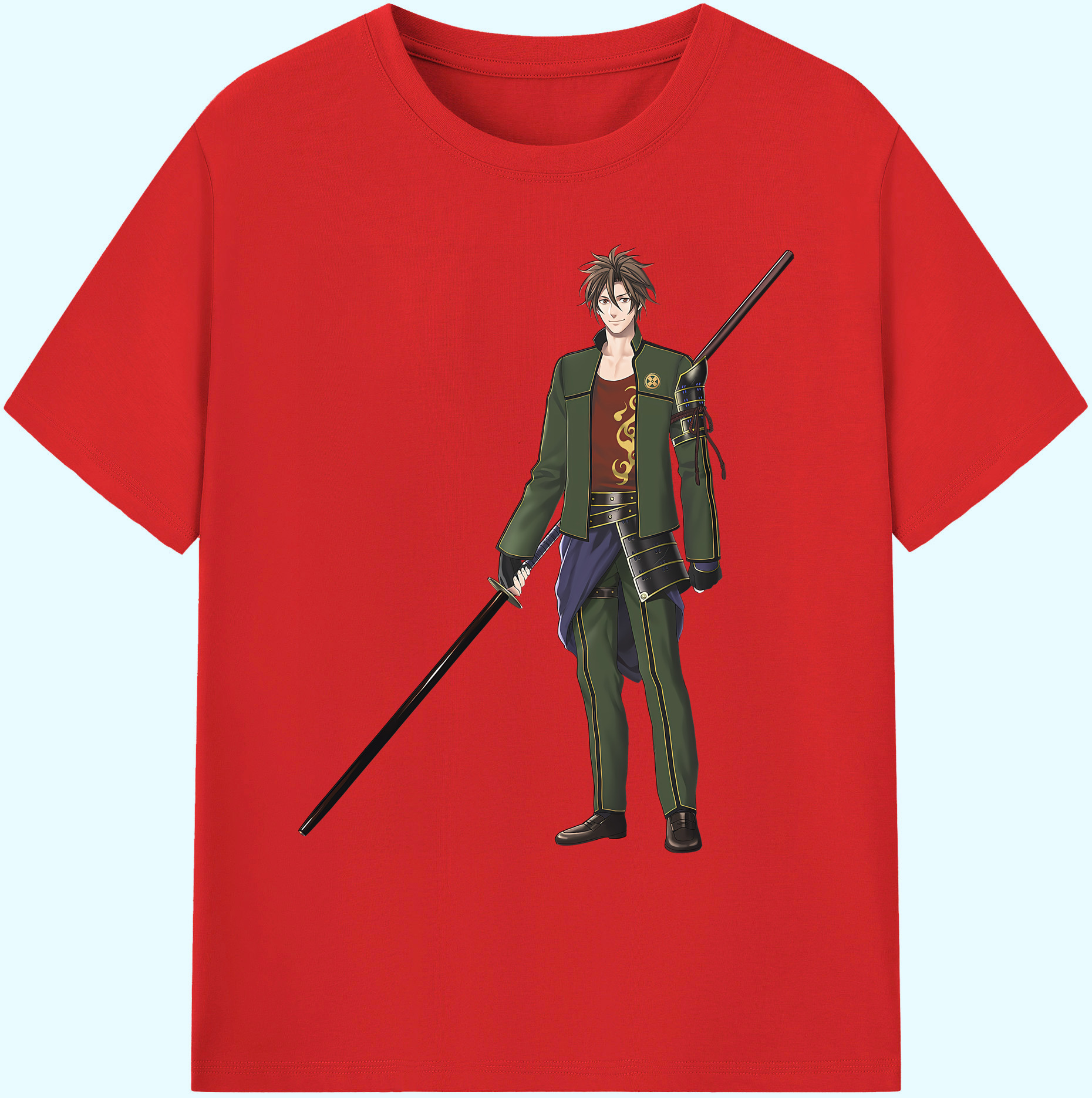 （画像用） 刀剣乱舞 Touken Ranbu 綿100％ メンズ半袖Tシャツ｜肌触りやわらか＆通気性