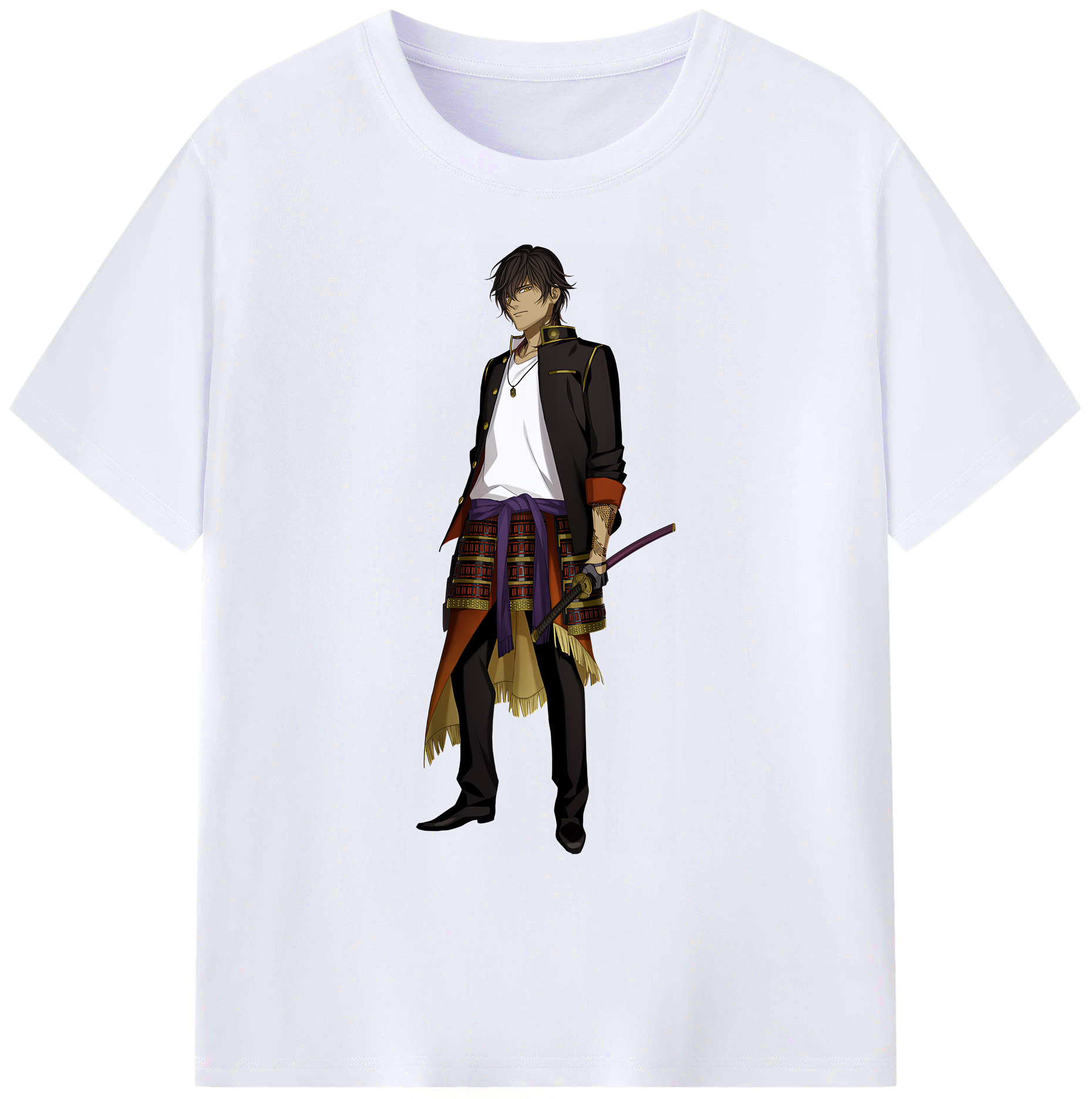 （画像用） 刀剣乱舞 Touken Ranbu 綿100％ メンズ半袖Tシャツ｜肌触りやわらか＆通気性