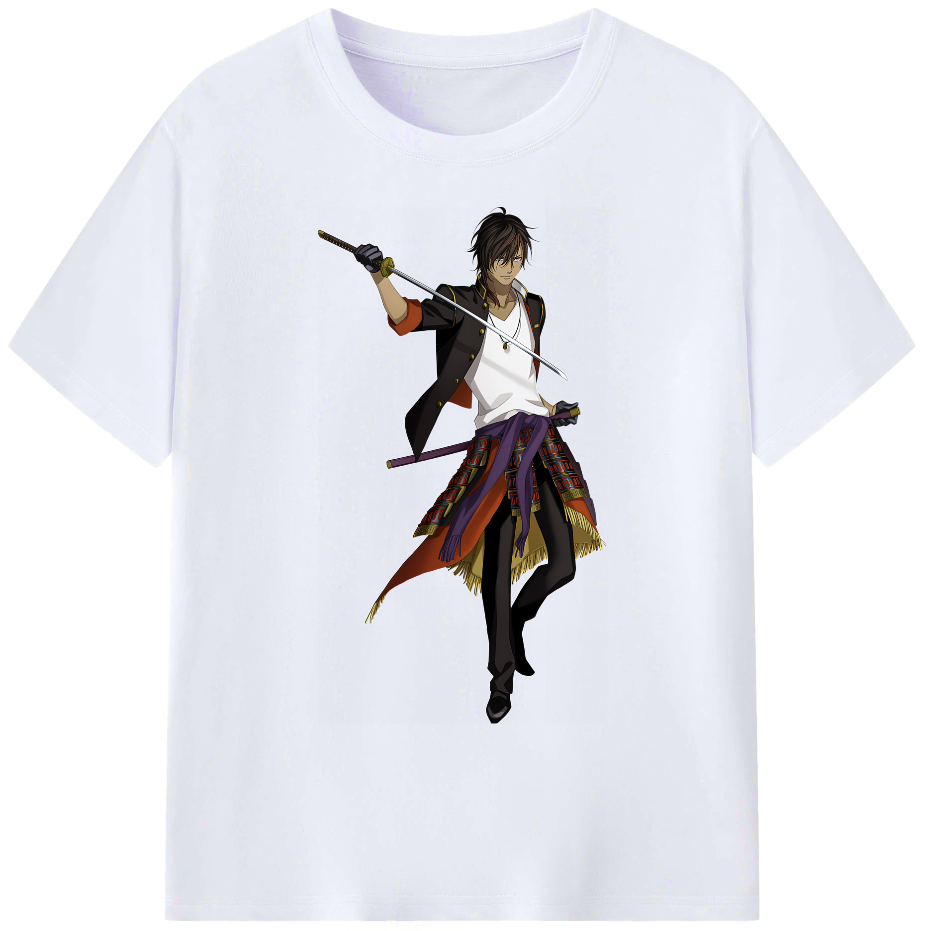 （画像用） 刀剣乱舞 Touken Ranbu 綿100％ メンズ半袖Tシャツ｜肌触りやわらか＆通気性