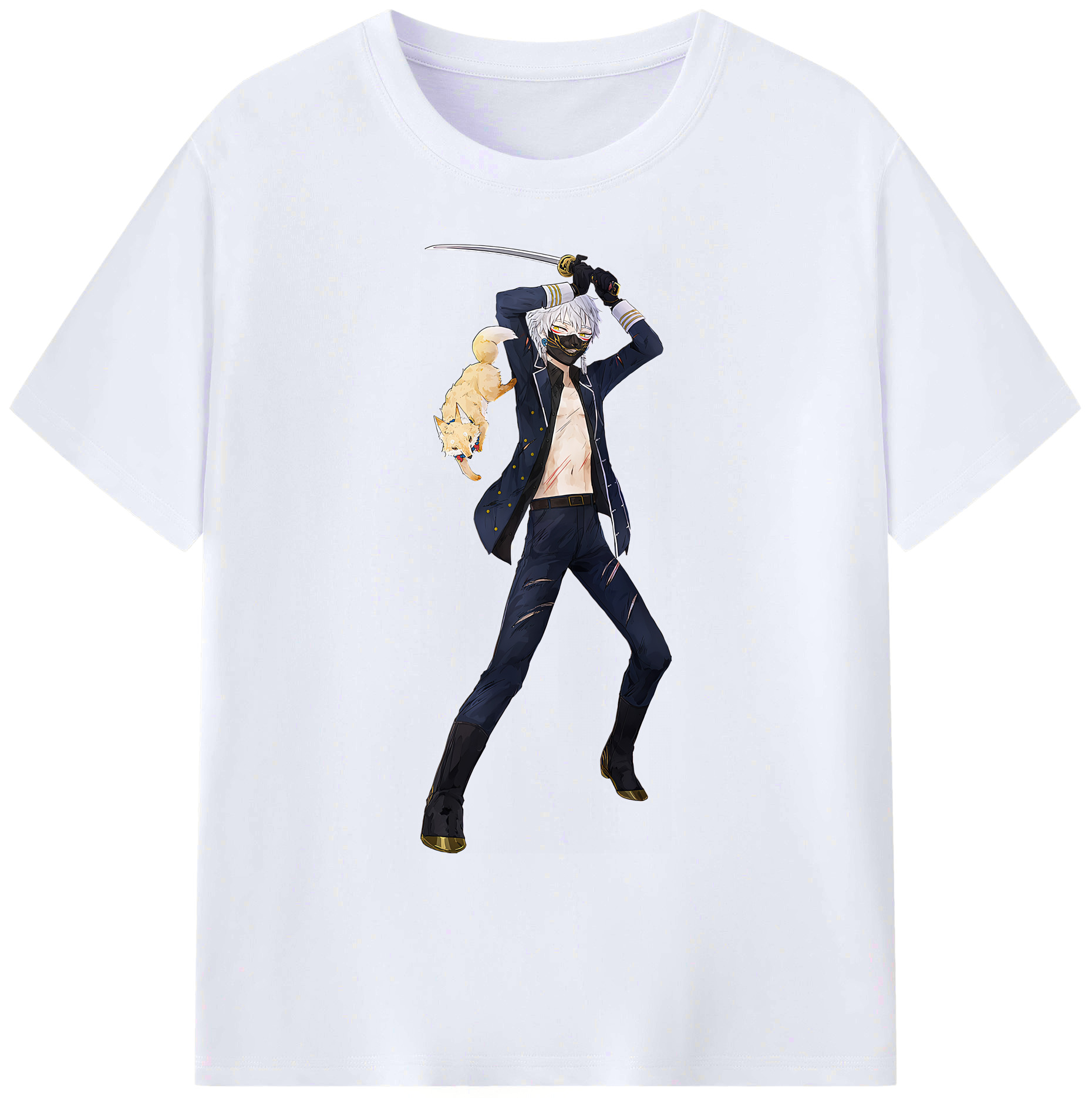 （画像用） 刀剣乱舞 Touken Ranbu 綿100％ メンズ半袖Tシャツ｜肌触りやわらか＆通気性