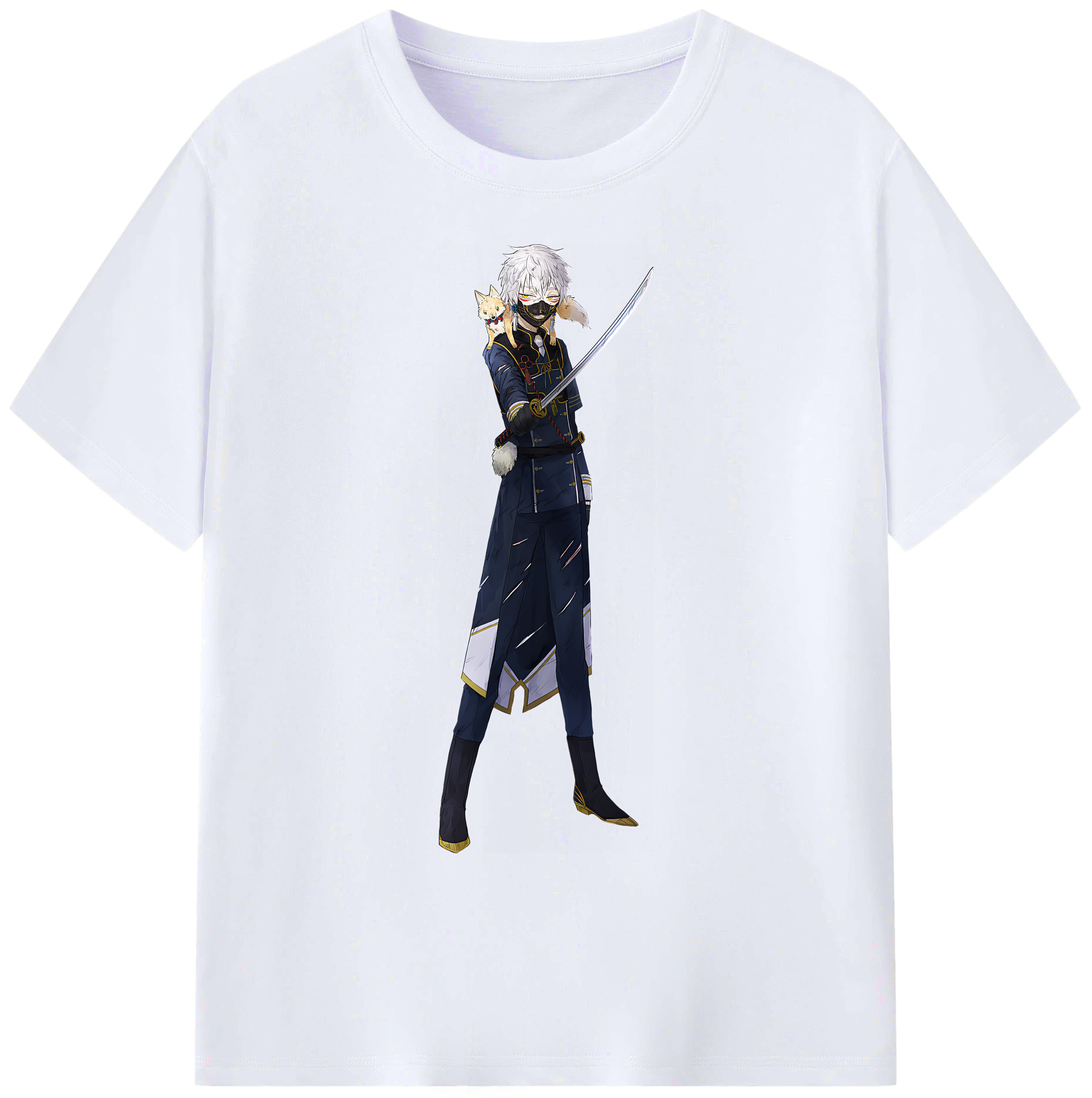 （画像用） 刀剣乱舞 Touken Ranbu 綿100％ メンズ半袖Tシャツ｜肌触りやわらか＆通気性
