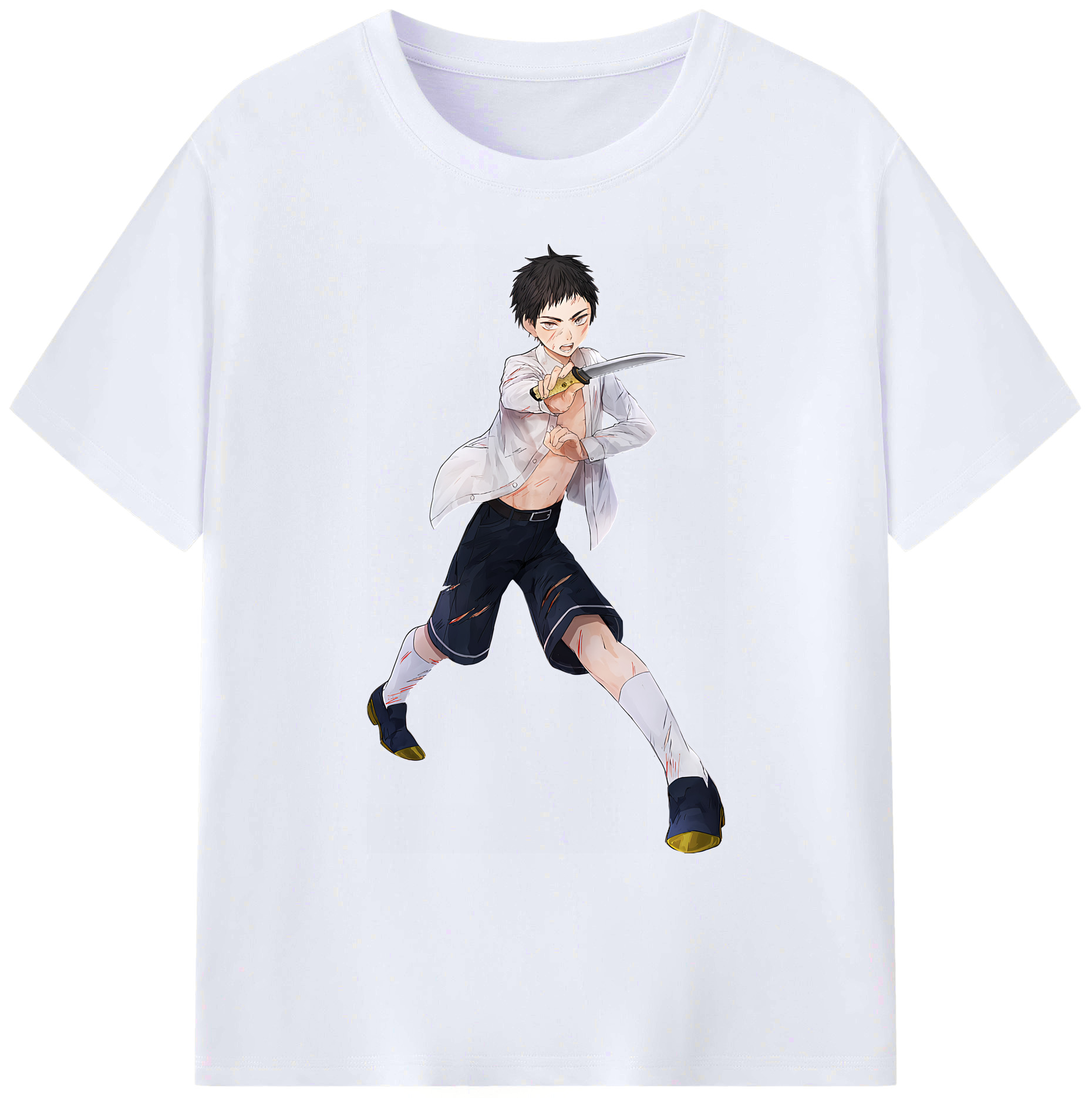 （画像用） 刀剣乱舞 Touken Ranbu 綿100％ メンズ半袖Tシャツ｜肌触りやわらか＆通気性