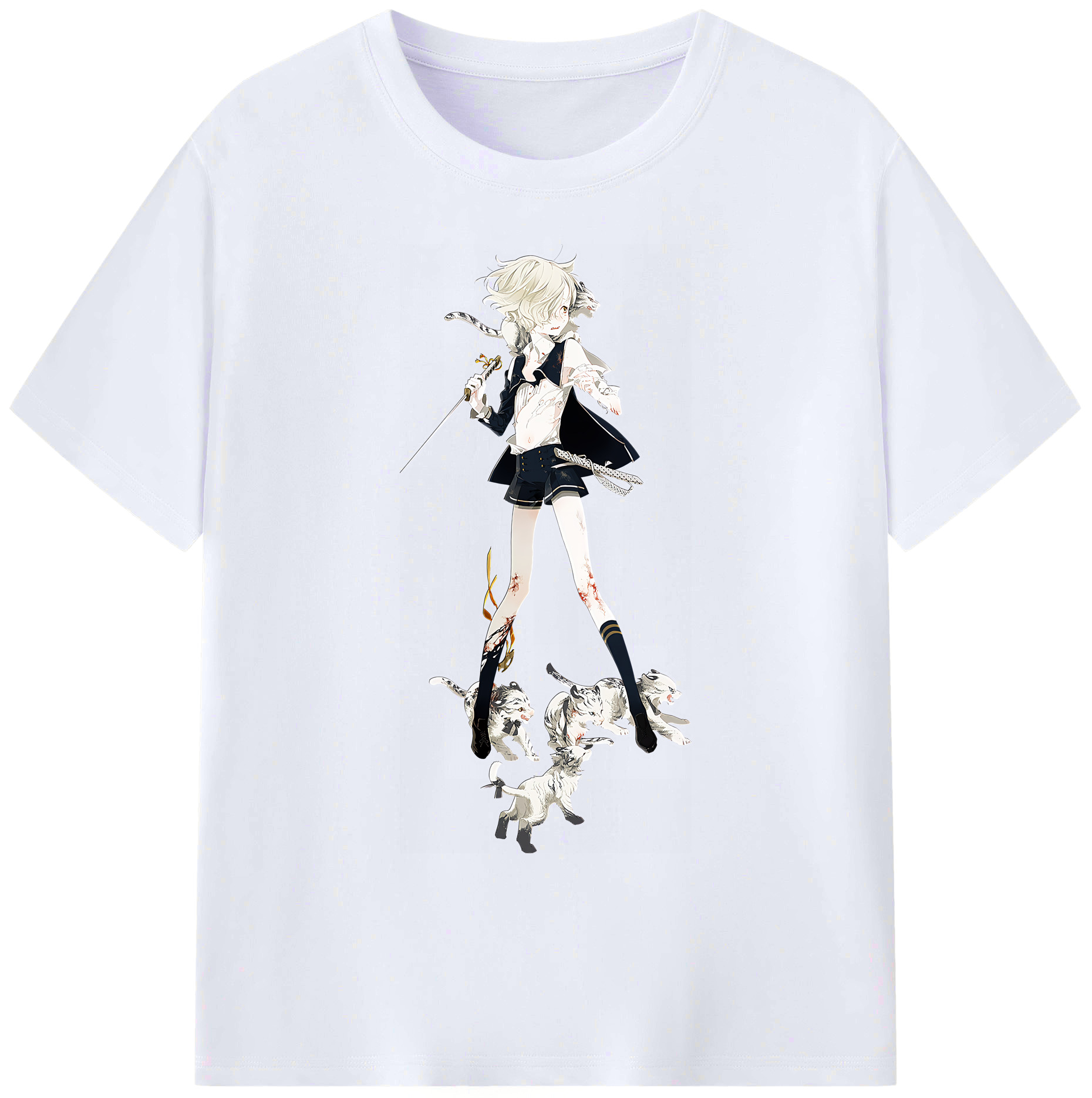 （画像用） 刀剣乱舞 Touken Ranbu 綿100％ メンズ半袖Tシャツ｜肌触りやわらか＆通気性