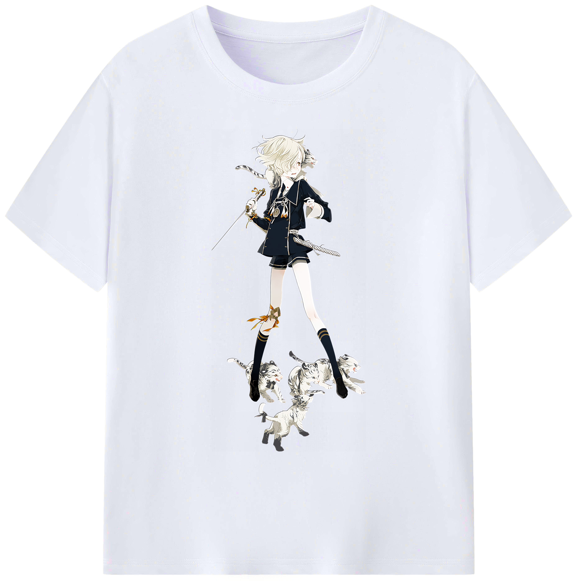 （画像用） 刀剣乱舞 Touken Ranbu 綿100％ メンズ半袖Tシャツ｜肌触りやわらか＆通気性