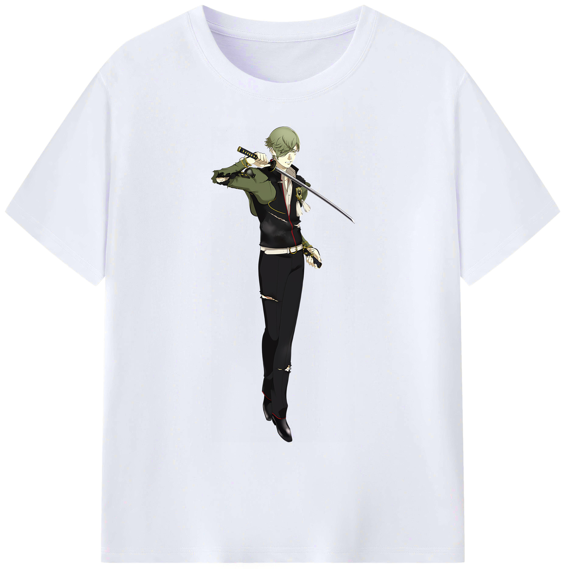 （画像用） 刀剣乱舞 Touken Ranbu 綿100％ メンズ半袖Tシャツ｜肌触りやわらか＆通気性