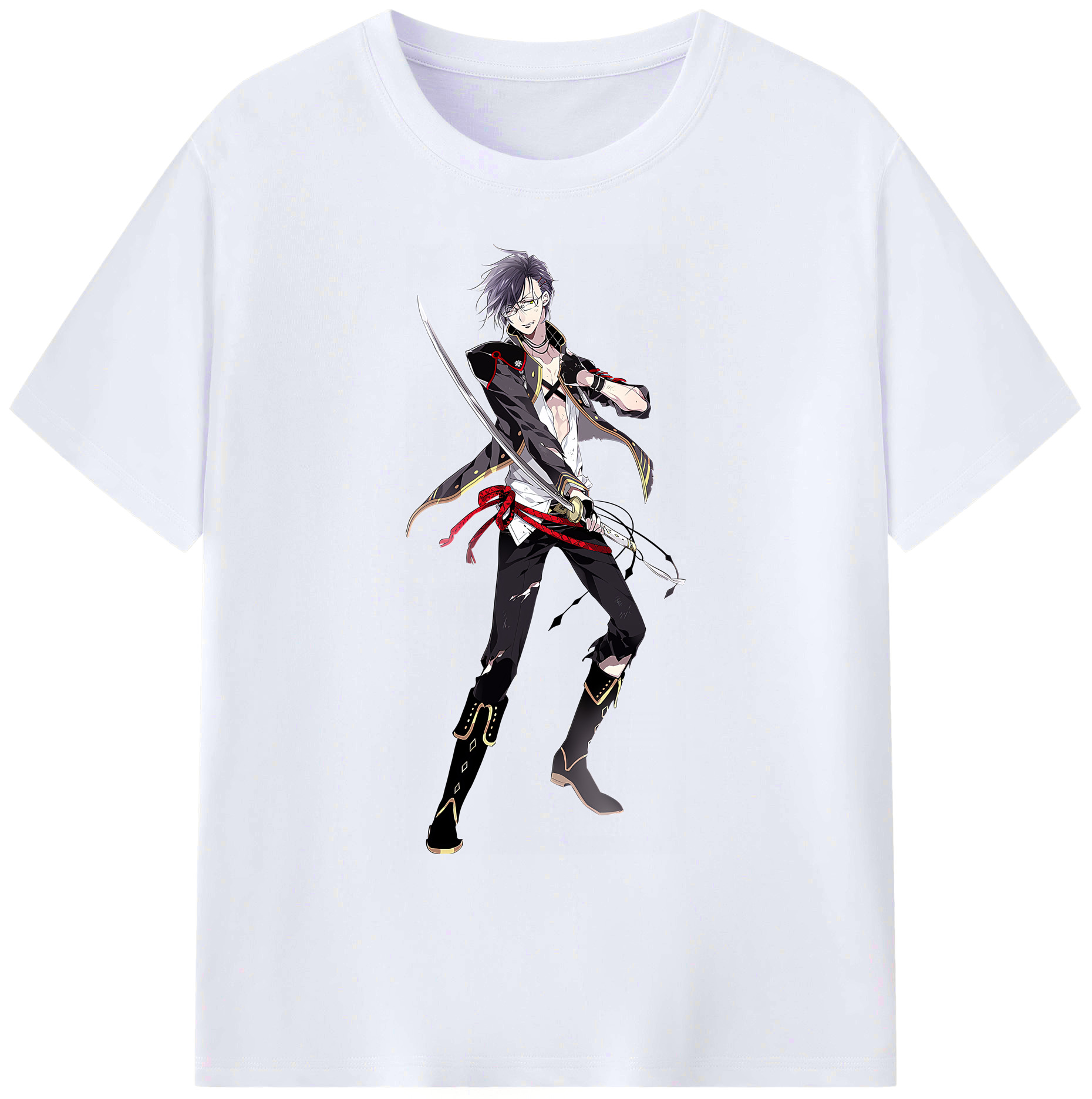 （画像用） 刀剣乱舞 Touken Ranbu 綿100％ メンズ半袖Tシャツ｜肌触りやわらか＆通気性
