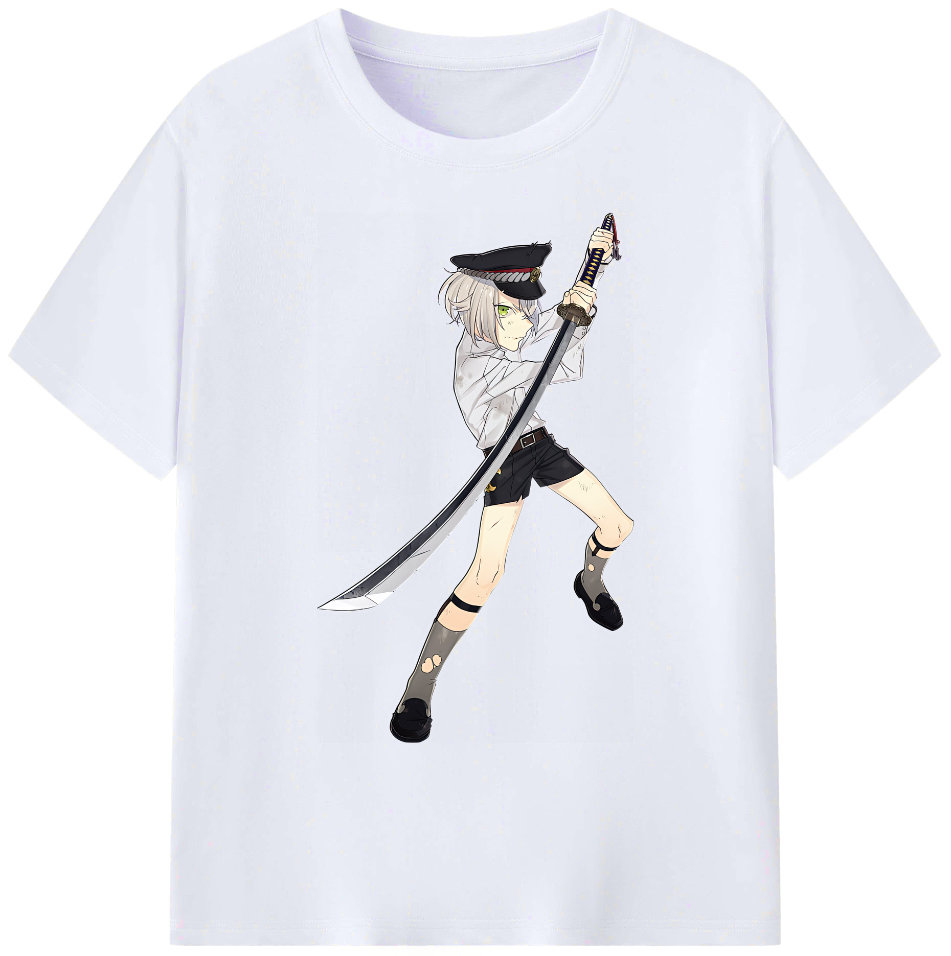 （画像用） 刀剣乱舞 Touken Ranbu 綿100％ メンズ半袖Tシャツ｜肌触りやわらか＆通気性