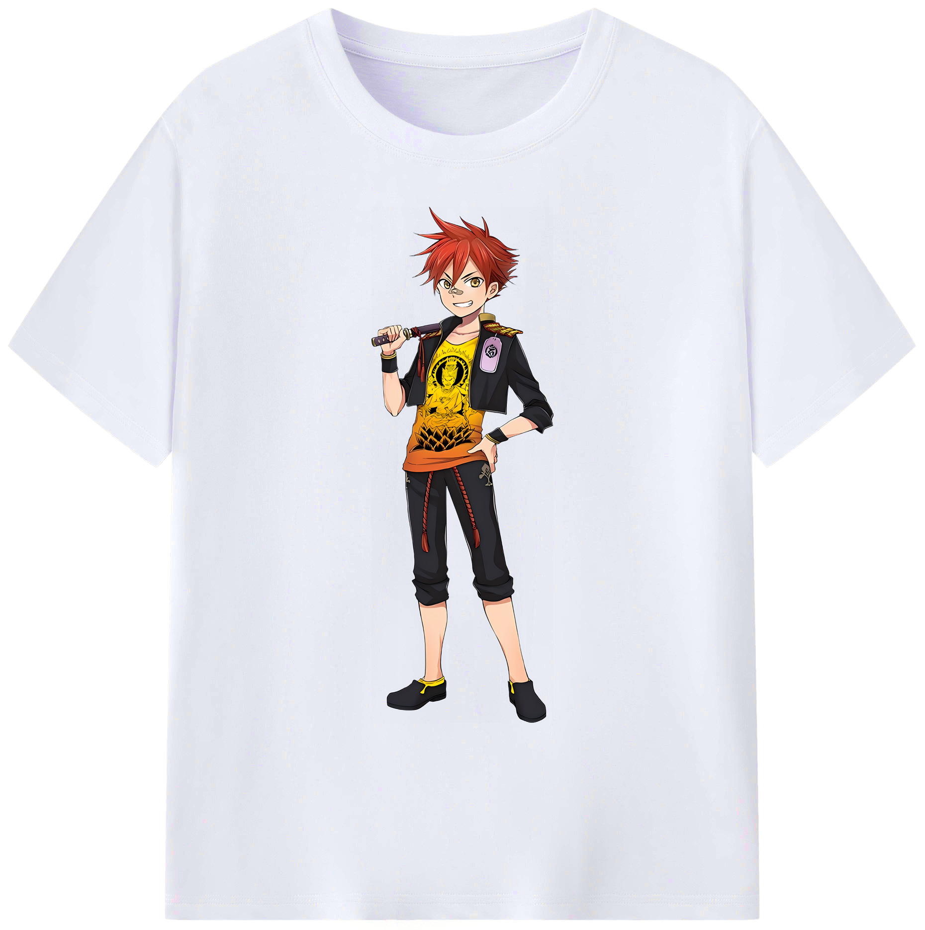 （画像用） 刀剣乱舞 Touken Ranbu 綿100％ メンズ半袖Tシャツ｜肌触りやわらか＆通気性