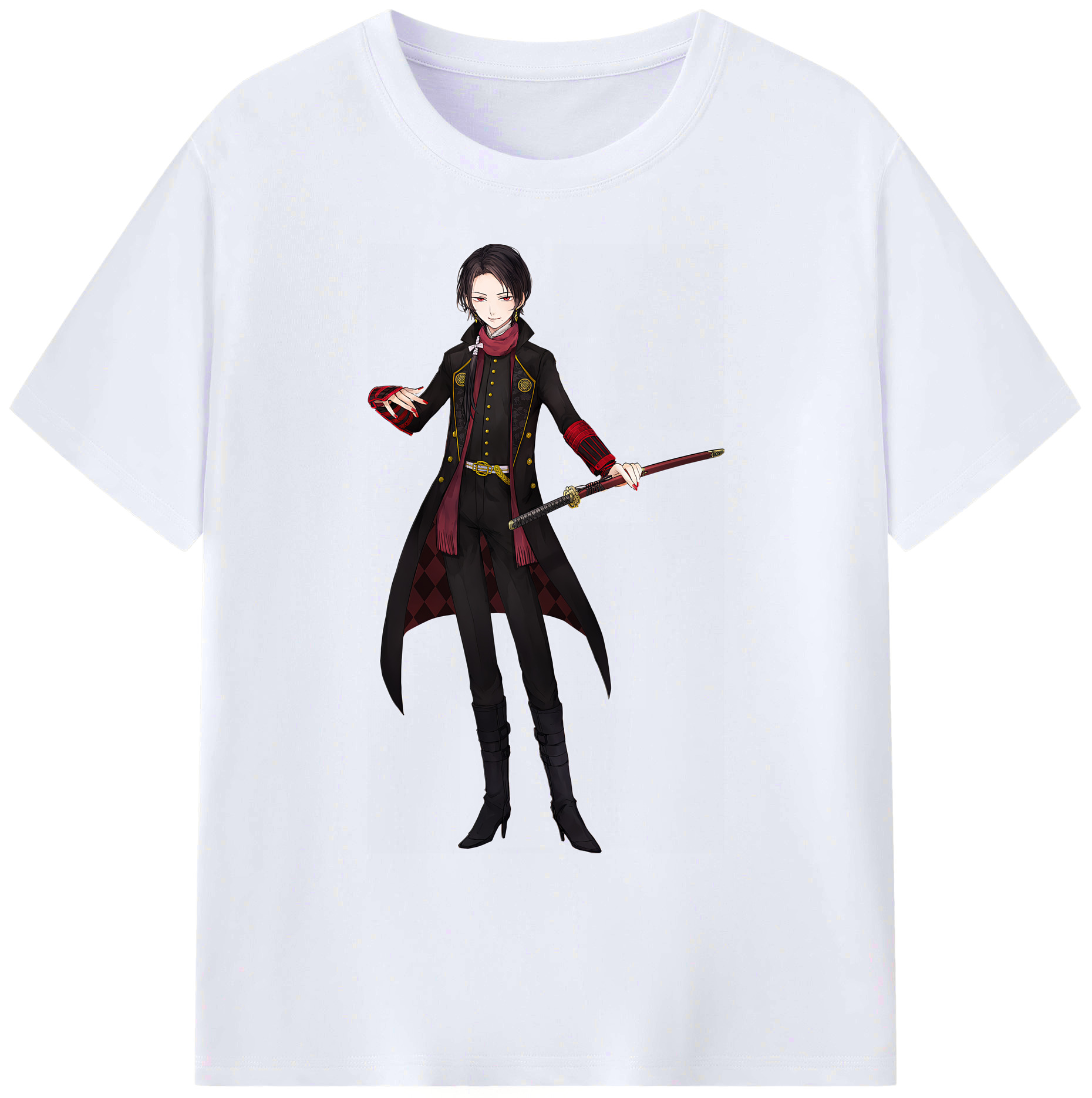 （画像用） 刀剣乱舞 Touken Ranbu 綿100％ メンズ半袖Tシャツ｜肌触りやわらか＆通気性