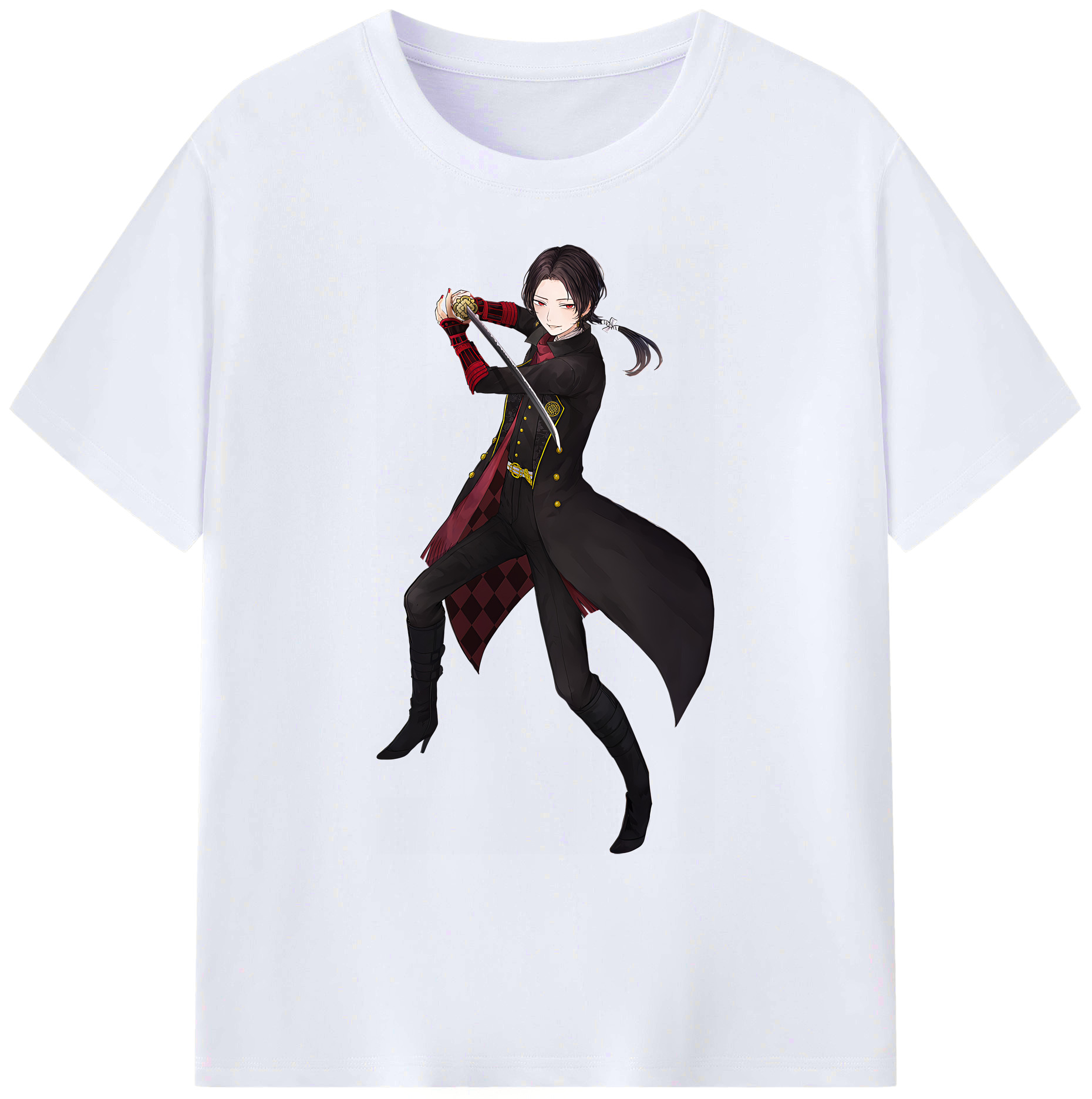 （画像用） 刀剣乱舞 Touken Ranbu 綿100％ メンズ半袖Tシャツ｜肌触りやわらか＆通気性