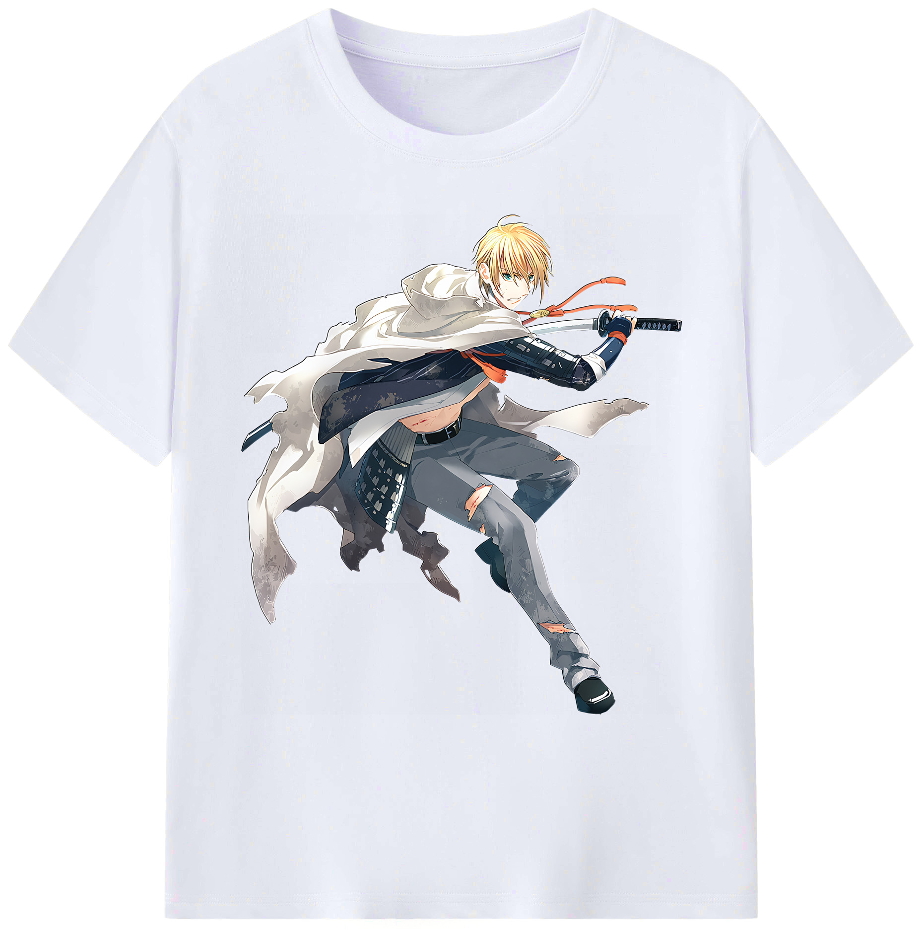 （画像用） 刀剣乱舞 Touken Ranbu 綿100％ メンズ半袖Tシャツ｜肌触りやわらか＆通気性