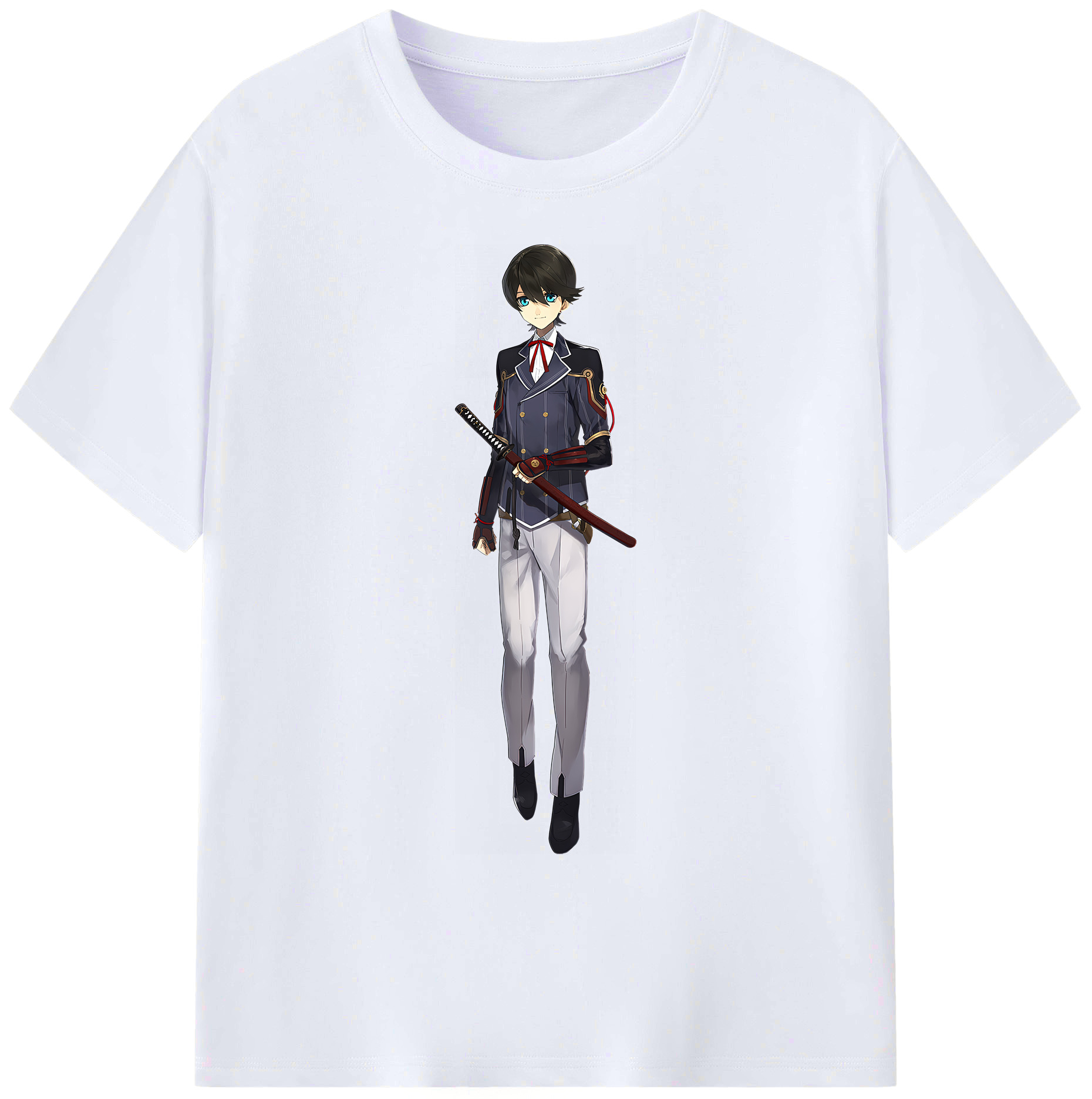（画像用） 刀剣乱舞 Touken Ranbu 綿100％ メンズ半袖Tシャツ｜肌触りやわらか＆通気性
