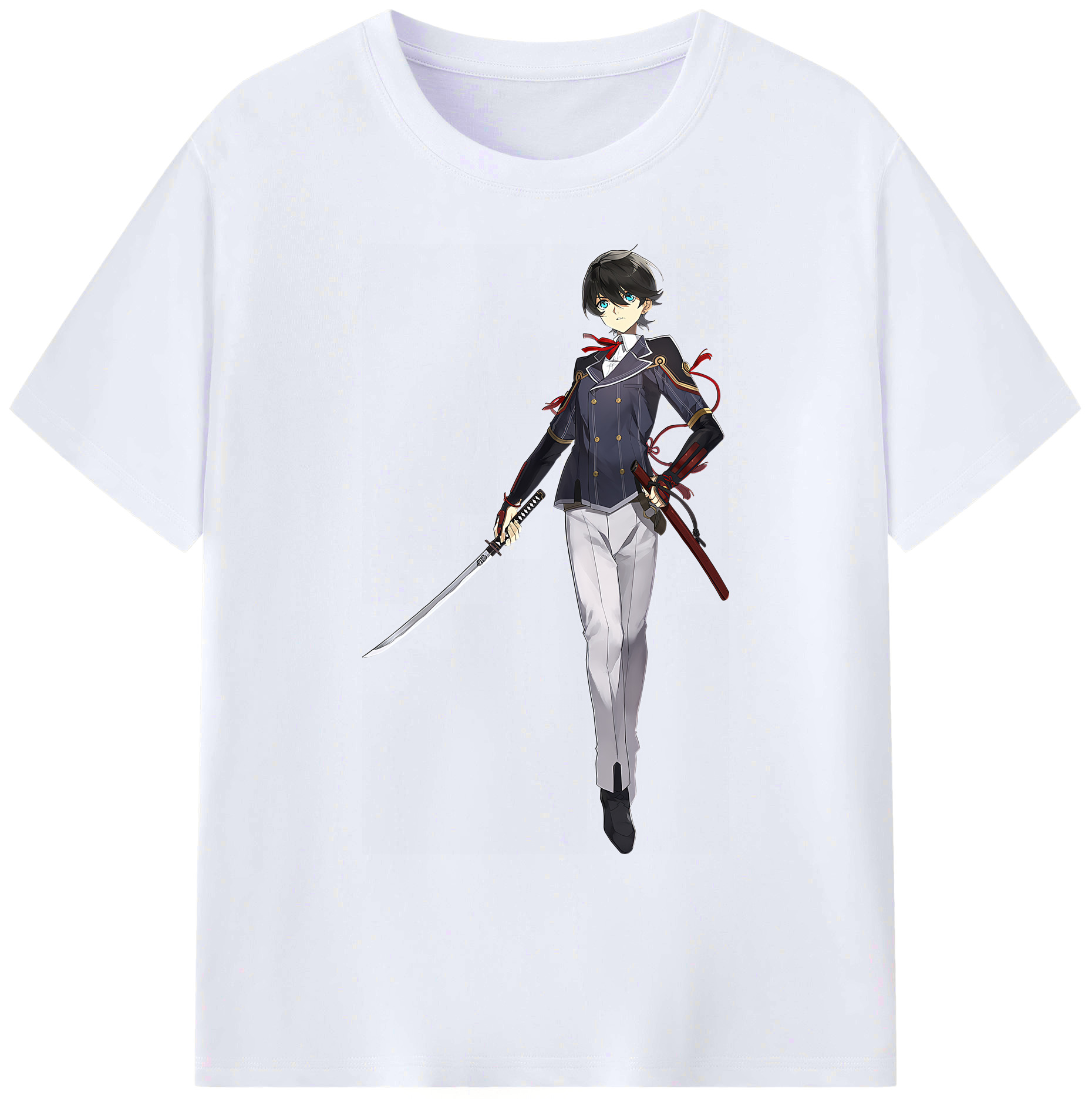 （画像用） 刀剣乱舞 Touken Ranbu 綿100％ メンズ半袖Tシャツ｜肌触りやわらか＆通気性